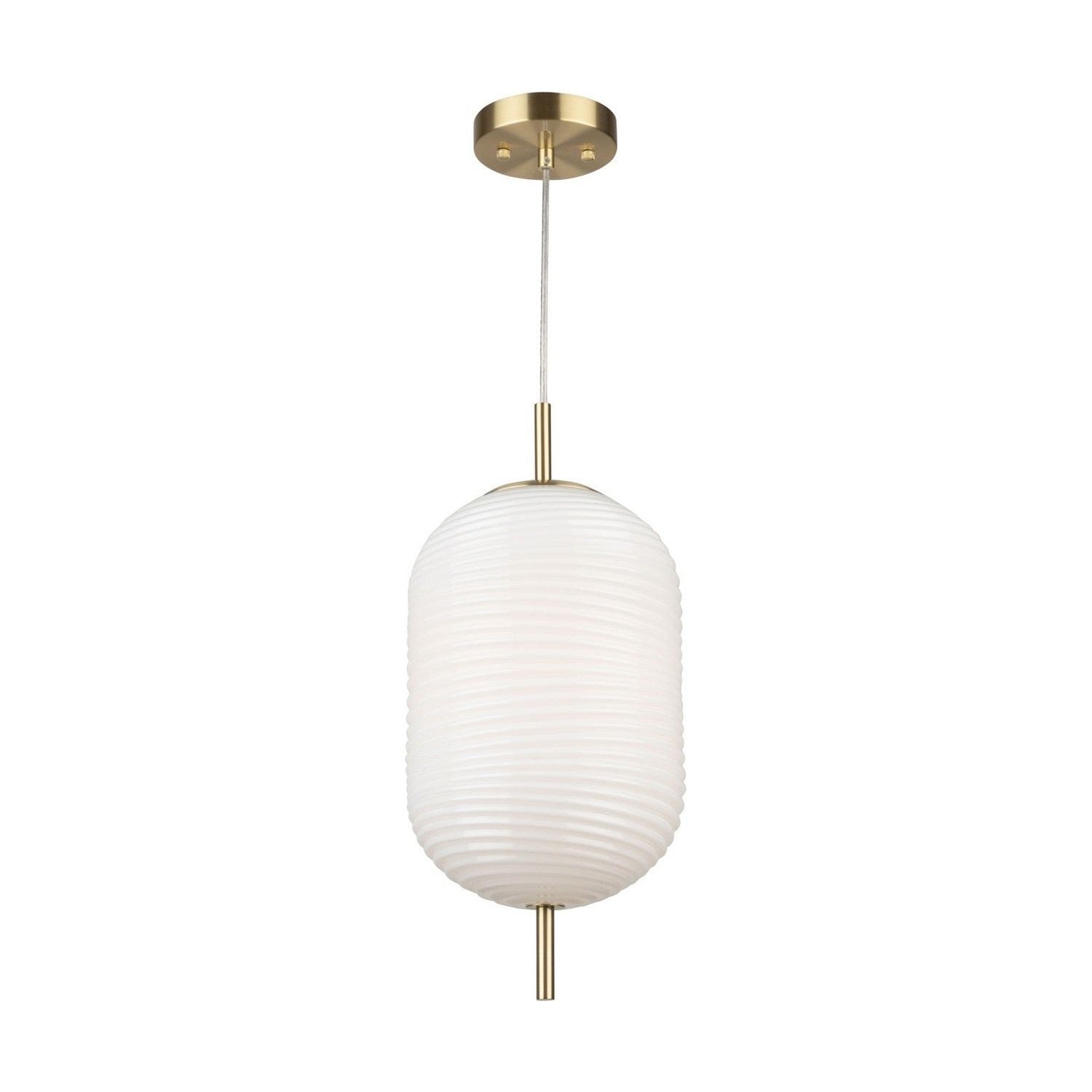 Artcraft Canada - AC10631BR - One Light Pendant - Vita - White, Brass