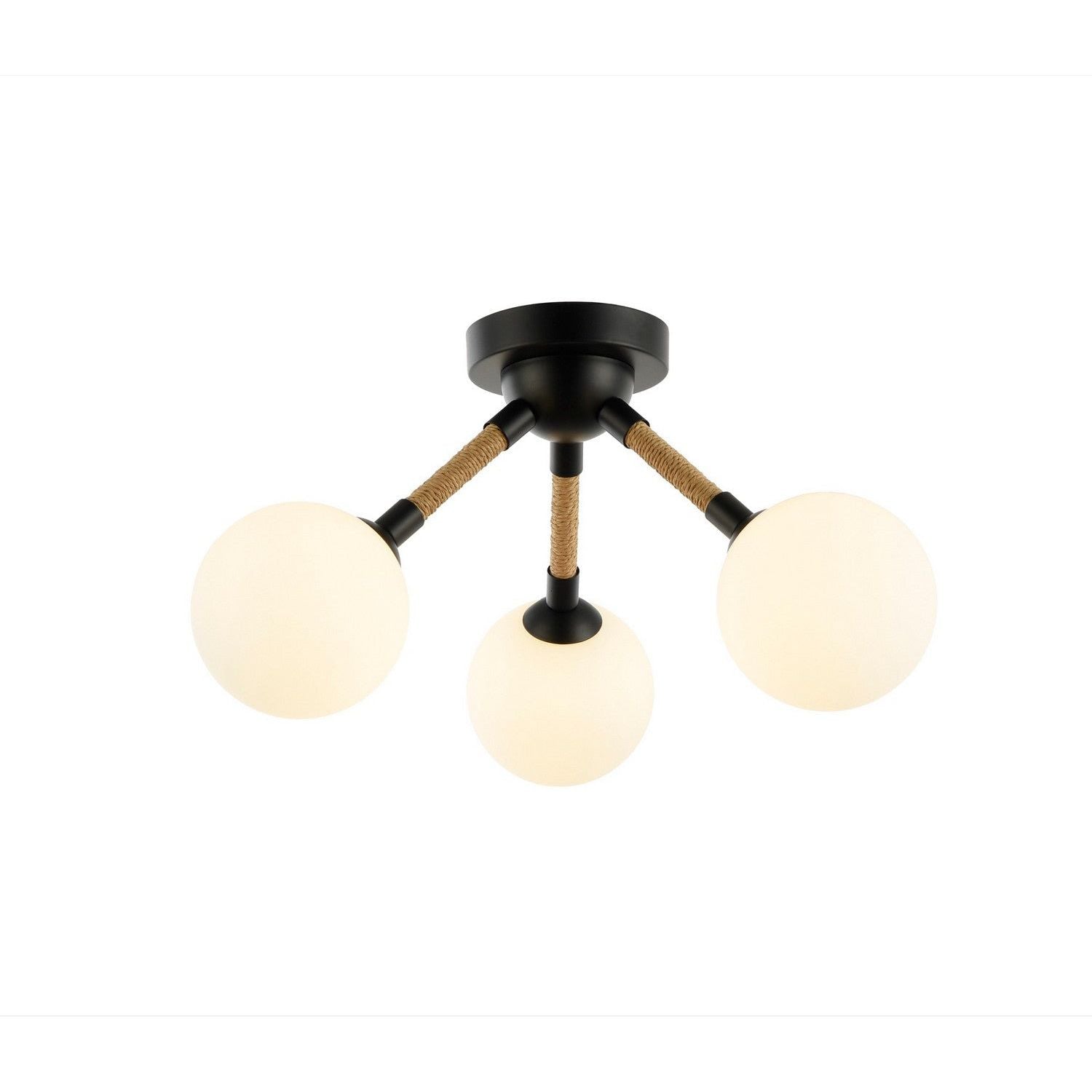 Artcraft Canada - AC11843BK - Three Light Semi-Flush Mount - Capilano - Black