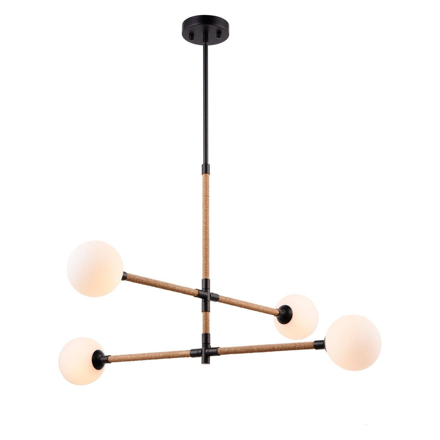 Artcraft Canada - AC11844BK - Four Light Chandelier - Capilano - Black