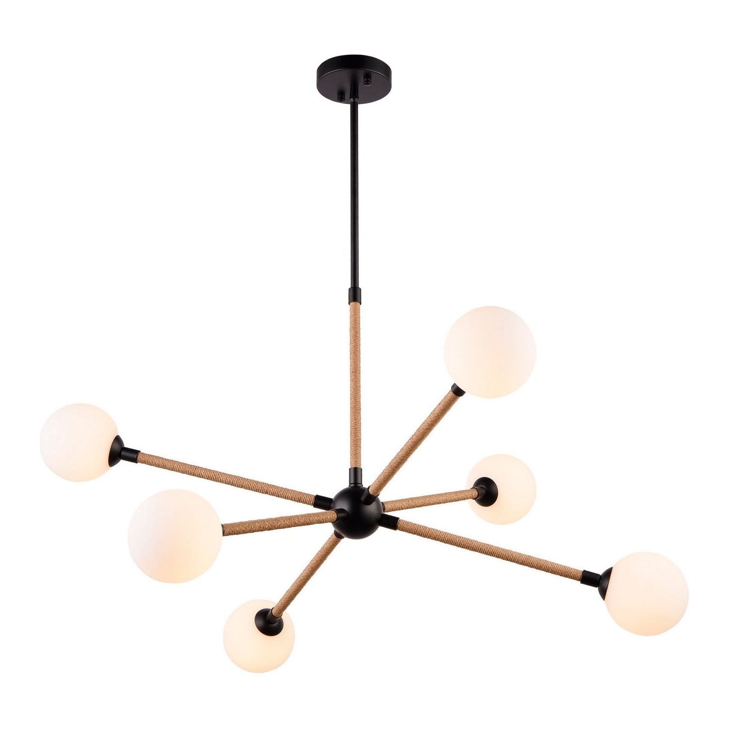 Artcraft Canada - AC11846BK - Six Light Chandelier - Capilano - Black