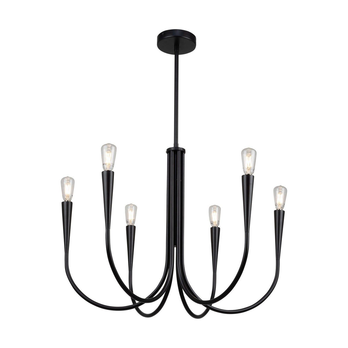 Artcraft Canada - AC11926BK - Six Light Chandelier - Bronte - Black