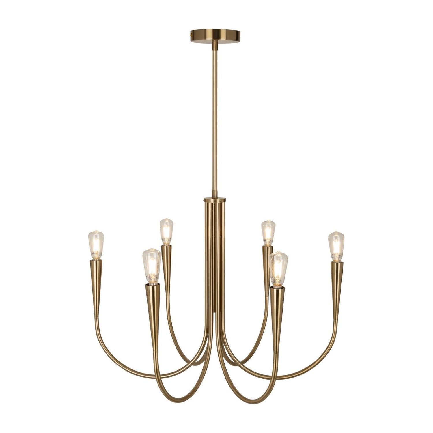 Artcraft Canada - AC11926BR - Six Light Chandelier - Bronte - Brass