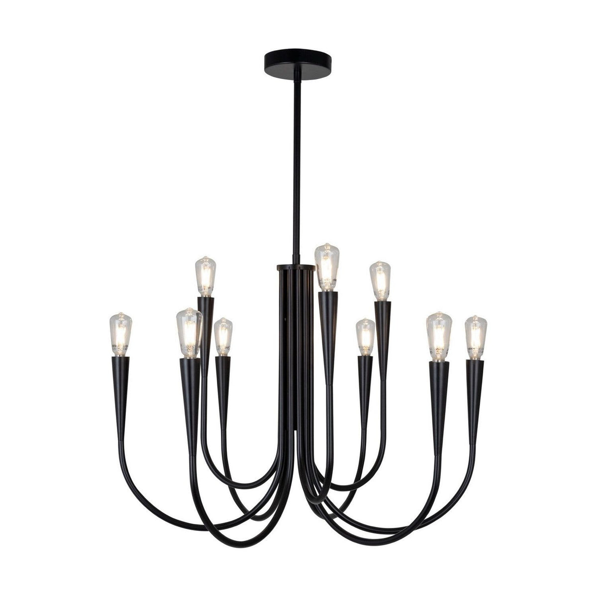 Artcraft Canada - AC11929BK - Nine Light Chandelier - Bronte - Black