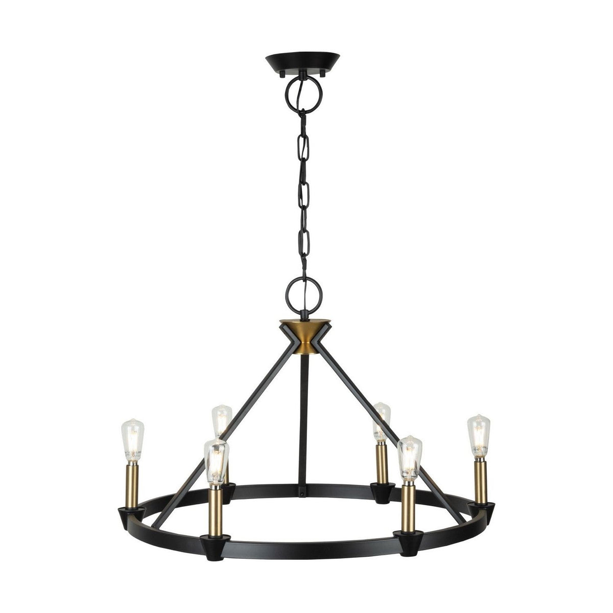 Artcraft Canada - AC11986BB - Six Light Chandelier - Notting Hill - Black and Brushed Brass