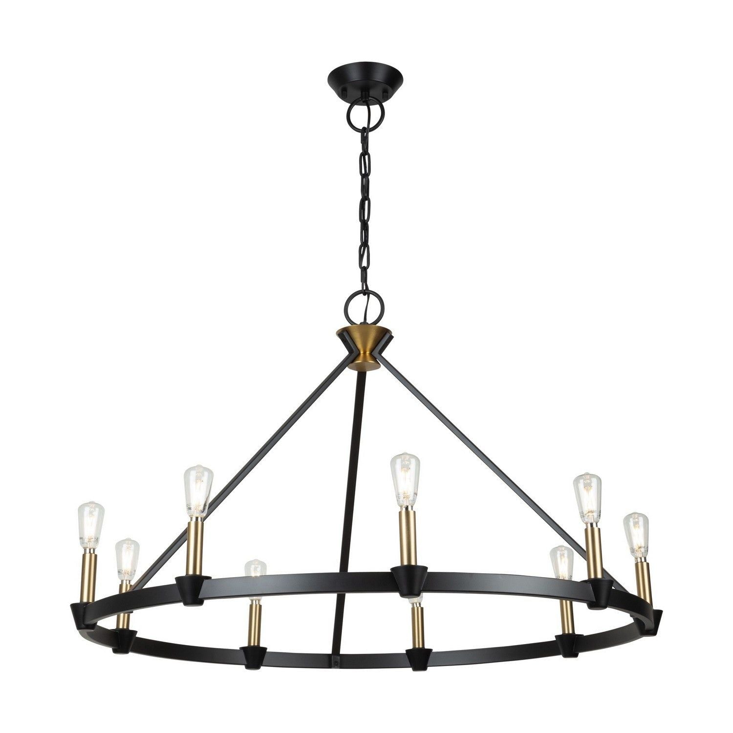 Artcraft Canada - AC11989BB - Nine Light Chandelier - Notting Hill - Black and Brushed Brass