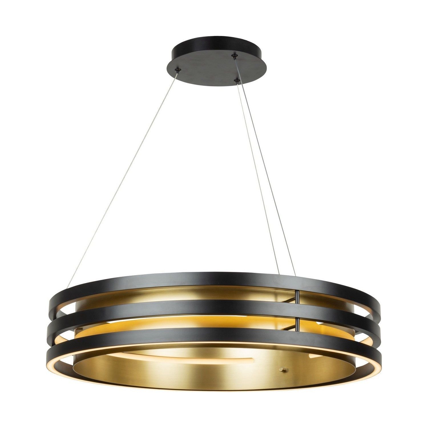 Artcraft Canada - AC6751BB - LED Chandelier - Toledo - Black and Brushed Brass