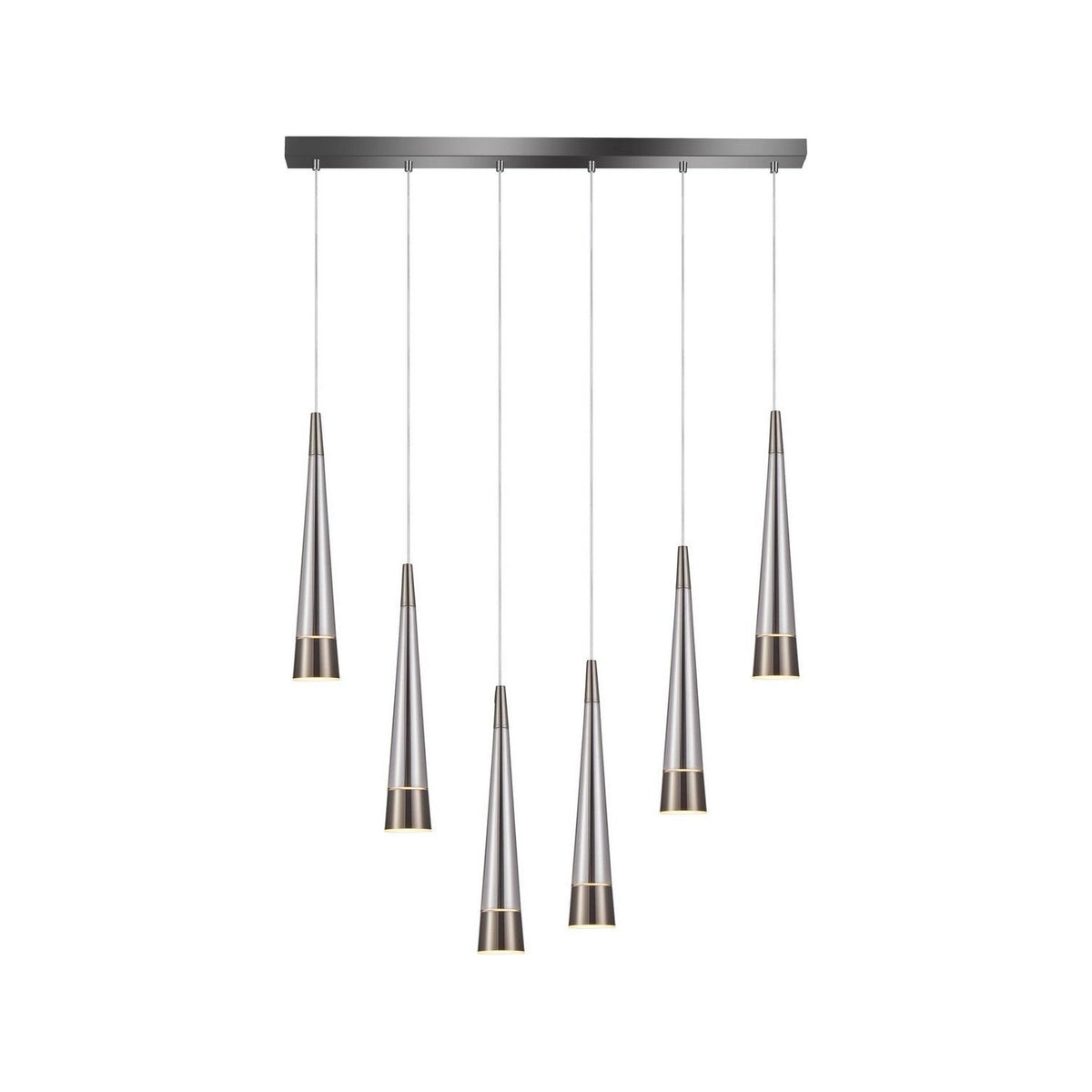 Artcraft Canada - AC6826SM - LED Island Pendant - Sunnyvale - Pearl Black and Smoke