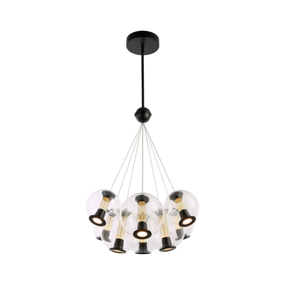 Artcraft Canada - AC6848BK - LED Chandelier - Arlo - Black