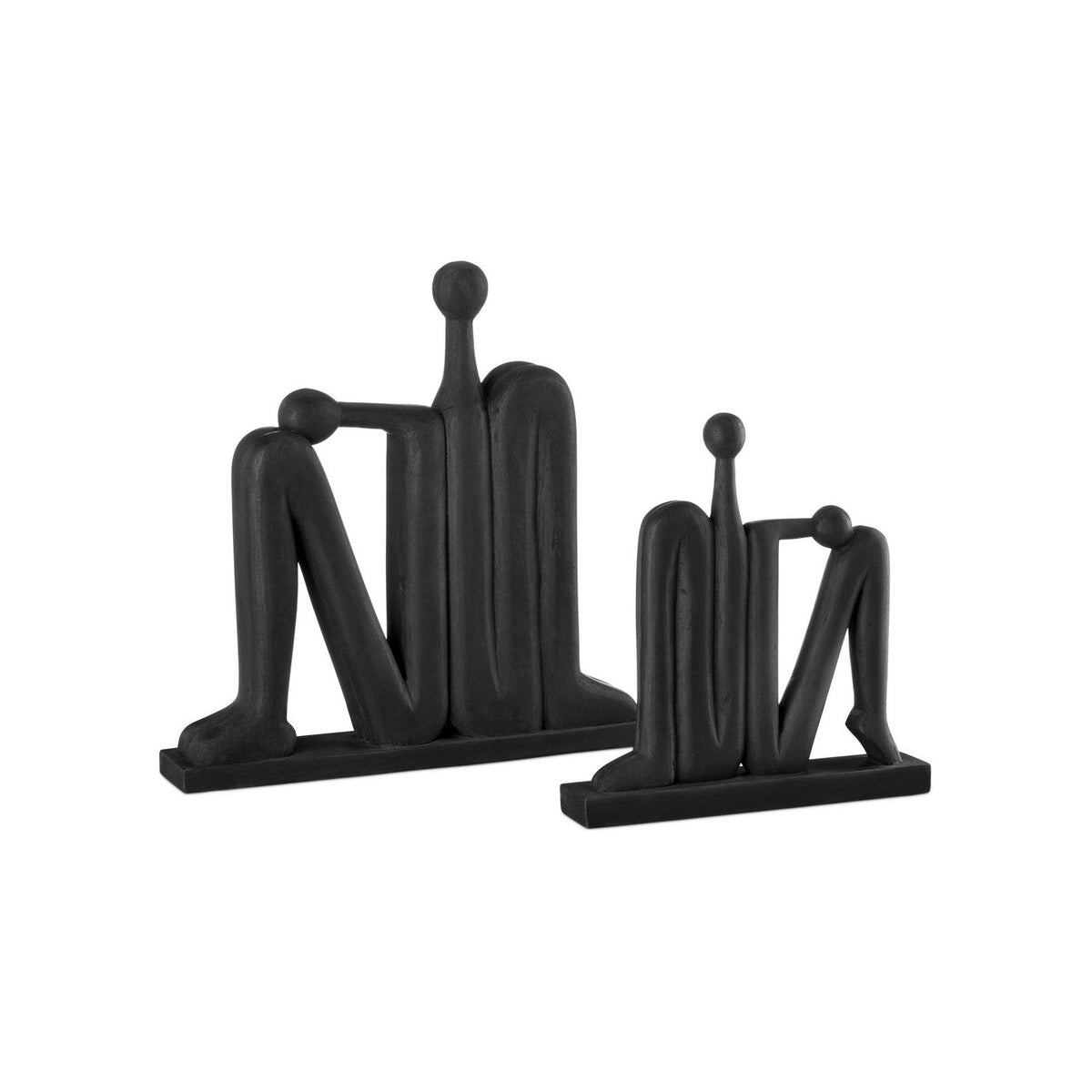 Currey and Company - 1200-0758 - Figure Set of 2 - Black