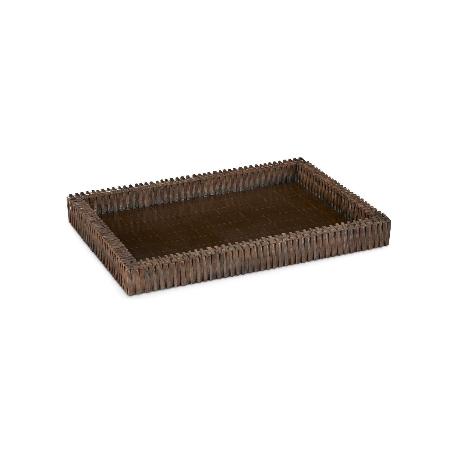 Currey and Company - 1200-0760 - Tray - Koa - Burnt Horn/Brown