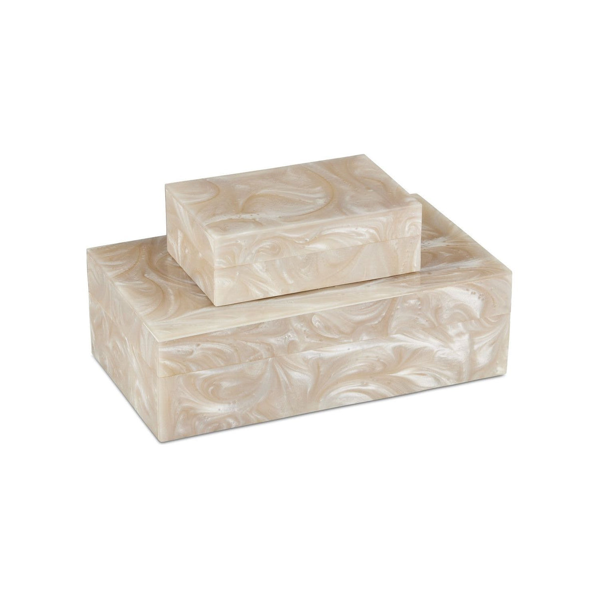 Currey and Company - 1200-0800 - Box Set of 2 - Perlas - Ivory/Natural