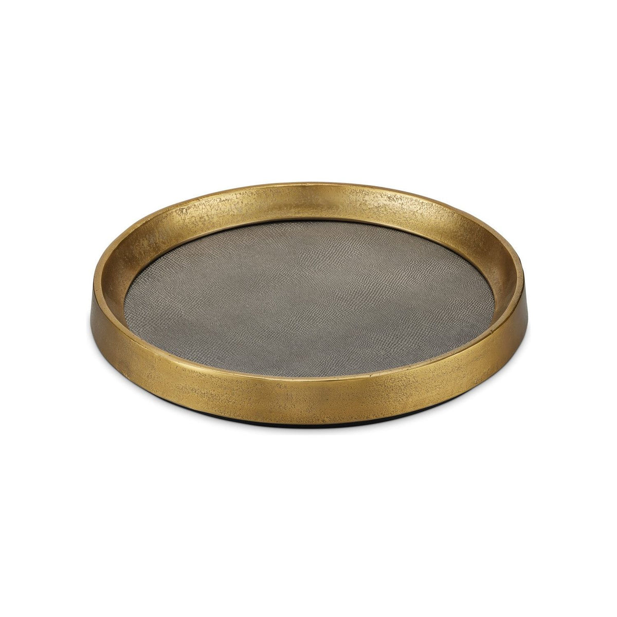 Currey and Company - 1200-0805 - Tray - Tanay - Antique Brass/Graphite/Black