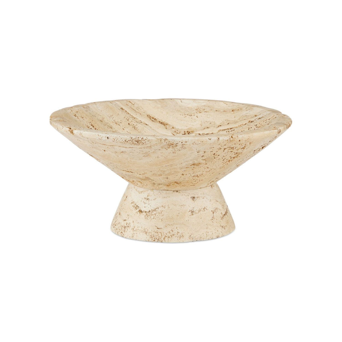 Currey and Company - 1200-0811 - Bowl - Lubo Travertine - Natural