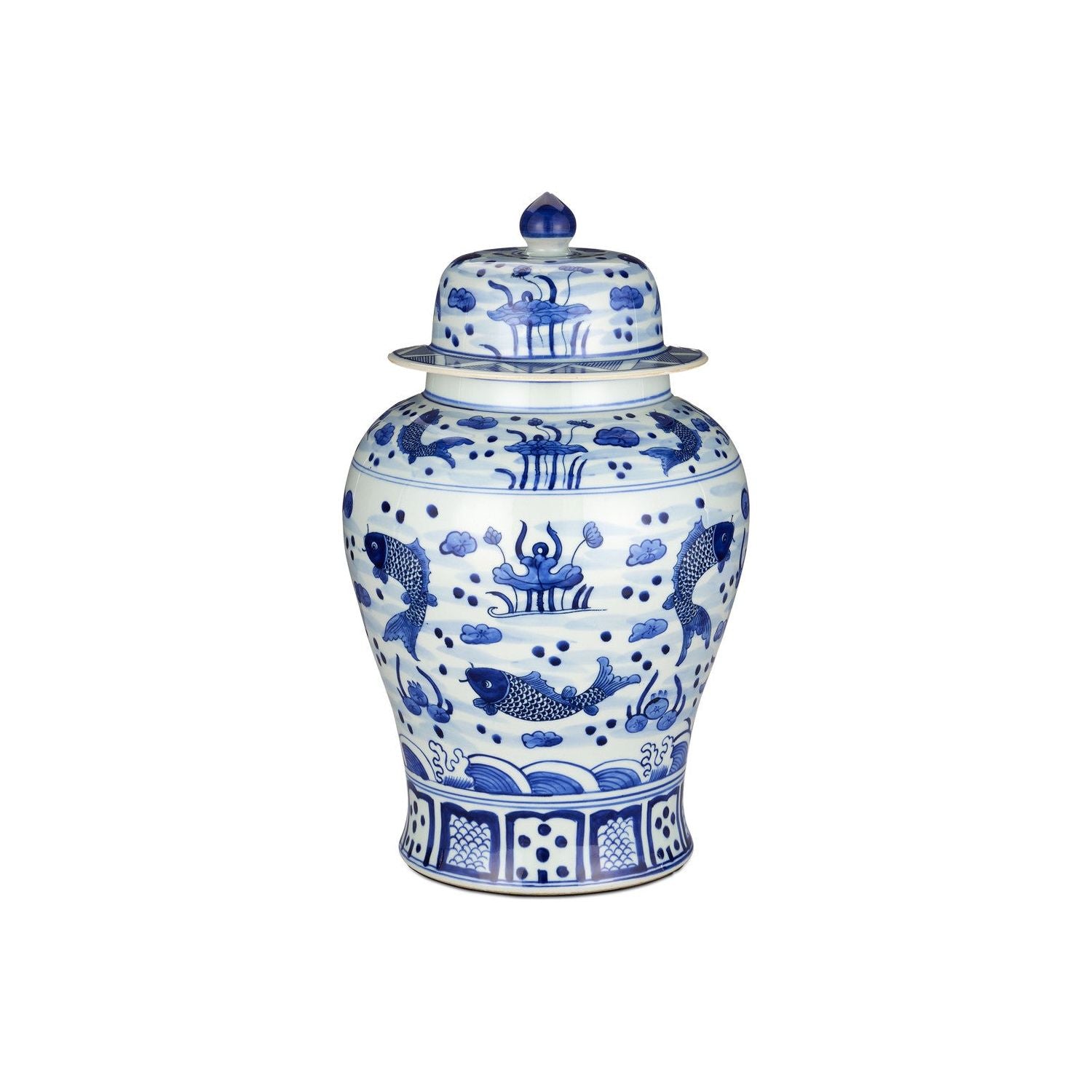 Currey and Company - 1200-0838 - Jar - South Sea - Imperial Blue/Off White