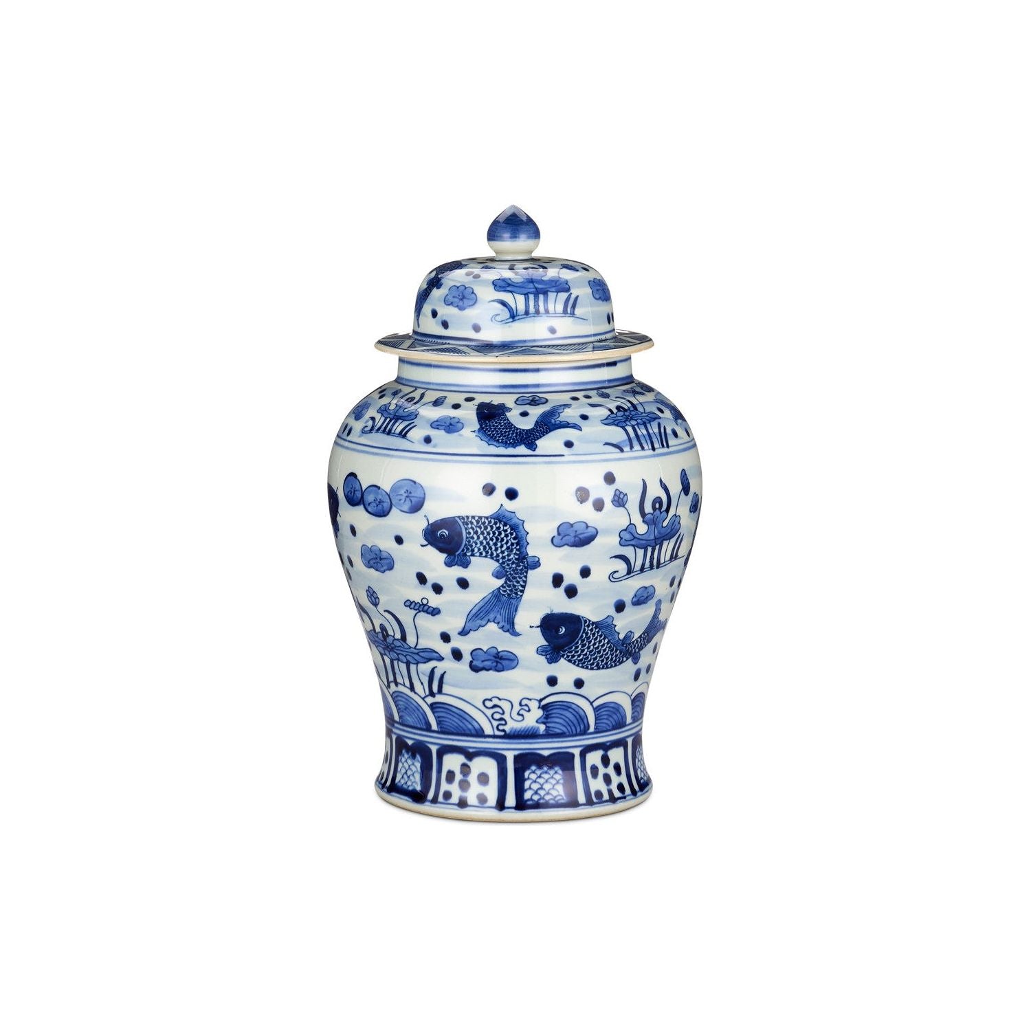 Currey and Company - 1200-0839 - Jar - South Sea - Imperial Blue/Off White