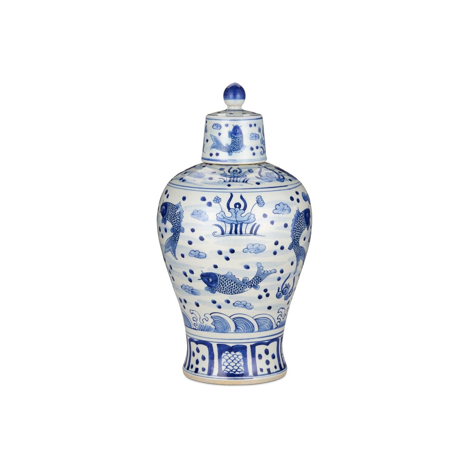 Currey and Company - 1200-0842 - Jar - South Sea - Imperial Blue/Off White