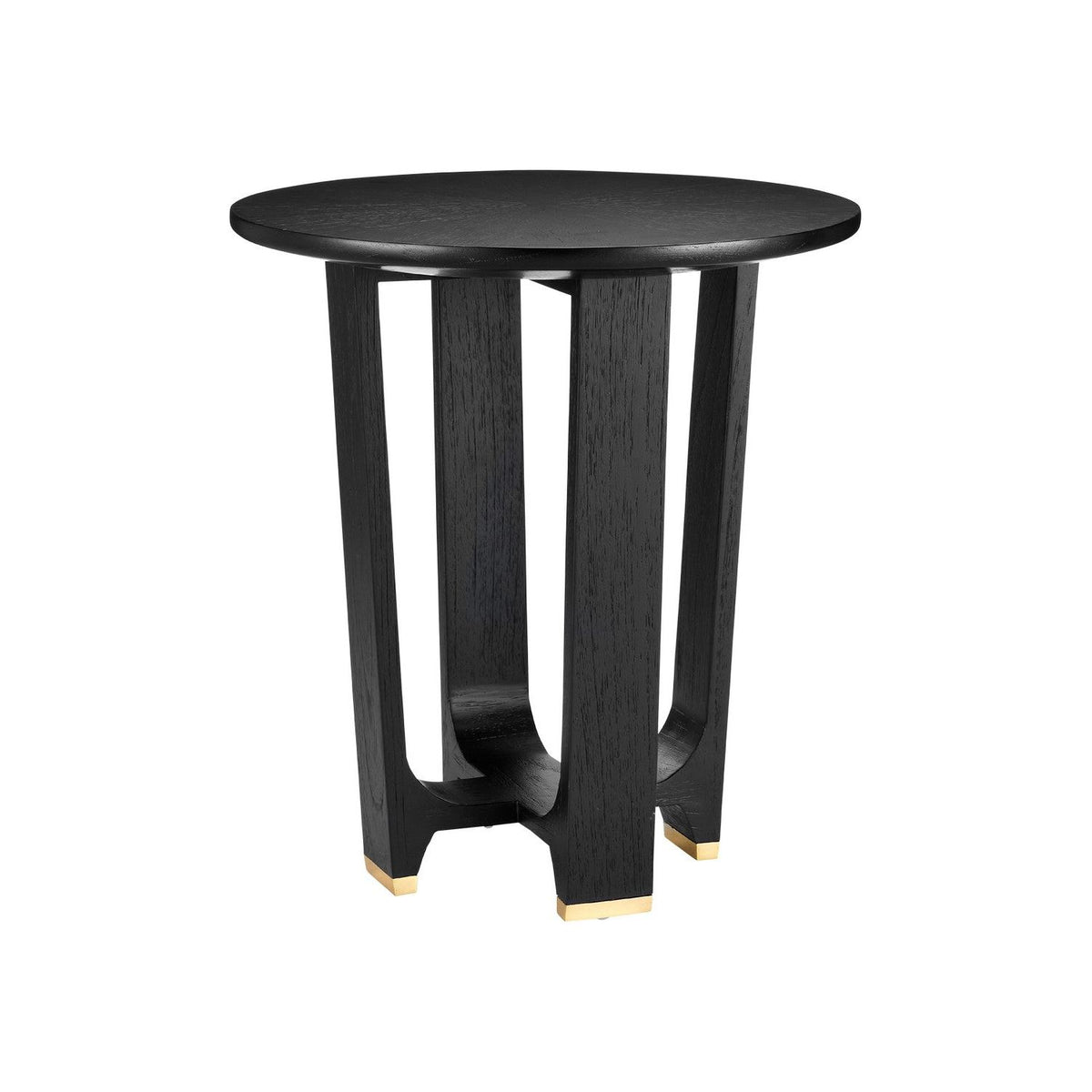 Currey and Company - 3000-0259 - Accent Table - Blake - Matte Caviar Black/Polished Brass