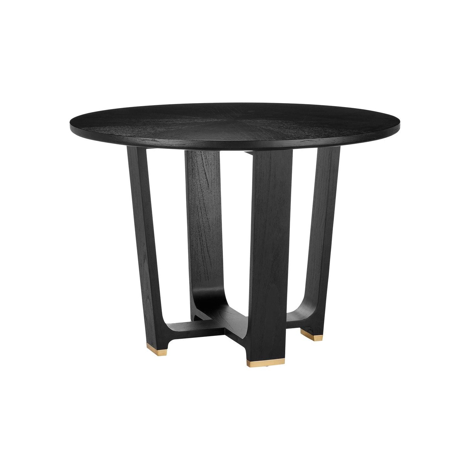 Currey and Company - 3000-0260 - Dining Table - Blake - Matte Caviar Black/Polished Brass