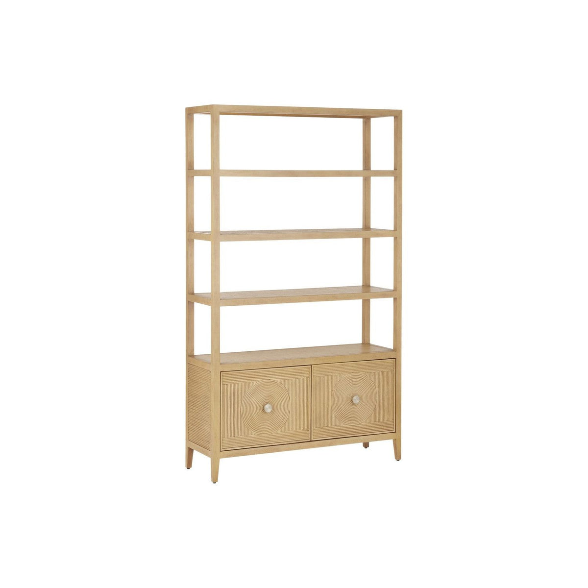 Currey and Company - 3000-0266 - Etagere - Santos - Sea Sand/Brushed Brass