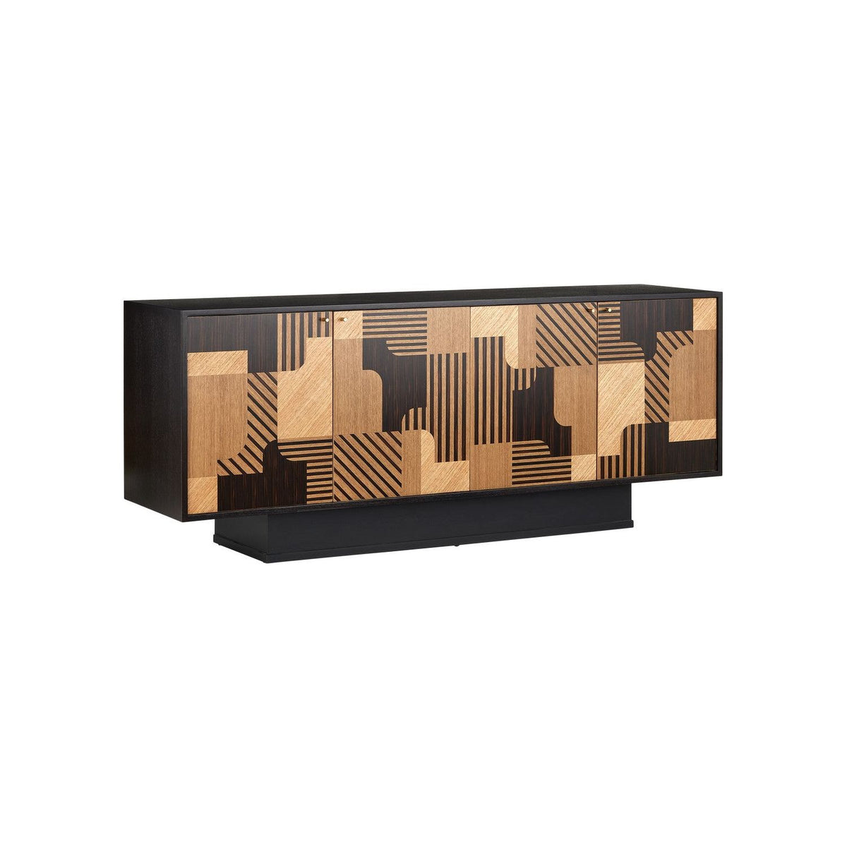 Currey and Company - 3000-0277 - Credenza - Memphis - Natural/Espresso/Polished Brass