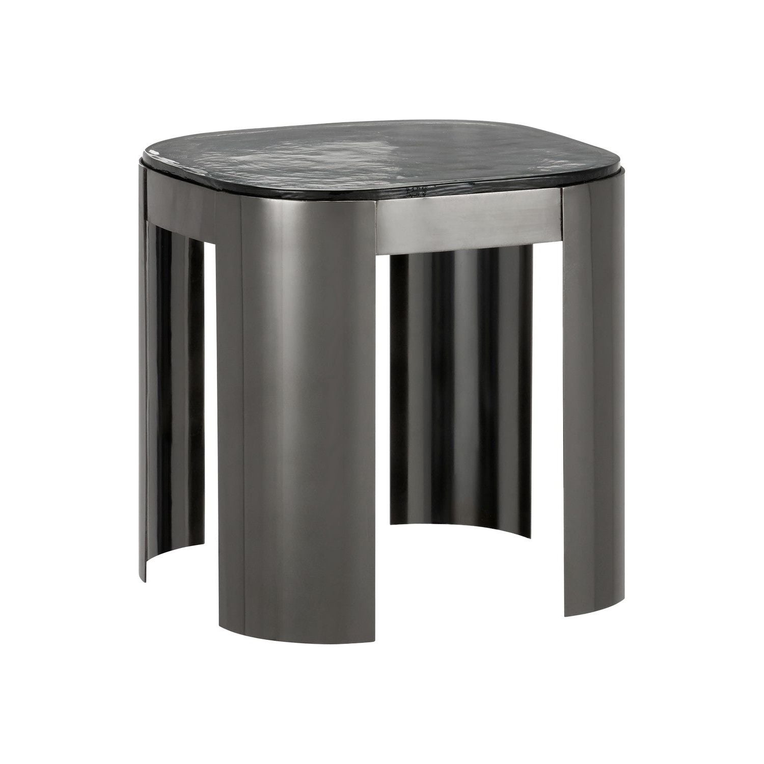 Currey and Company - 4000-0160 - Accent Table - Sev - Graphite/Clear