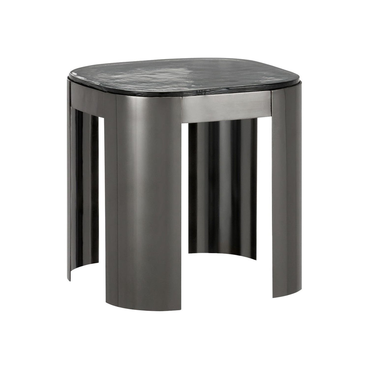 Currey and Company - 4000-0160 - Accent Table - Sev - Graphite/Clear