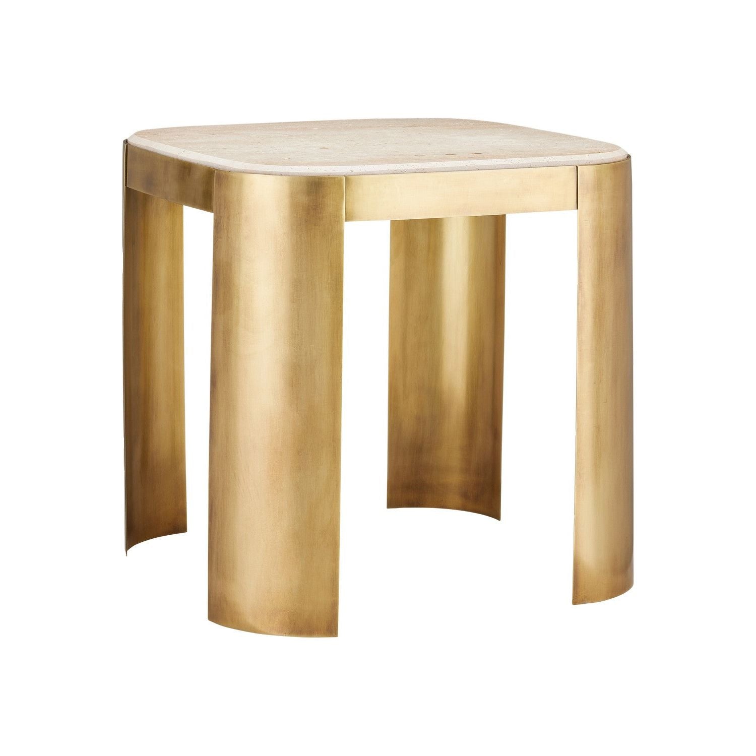 Currey and Company - 4000-0161 - Accent Table - Sev - Natural/Gold