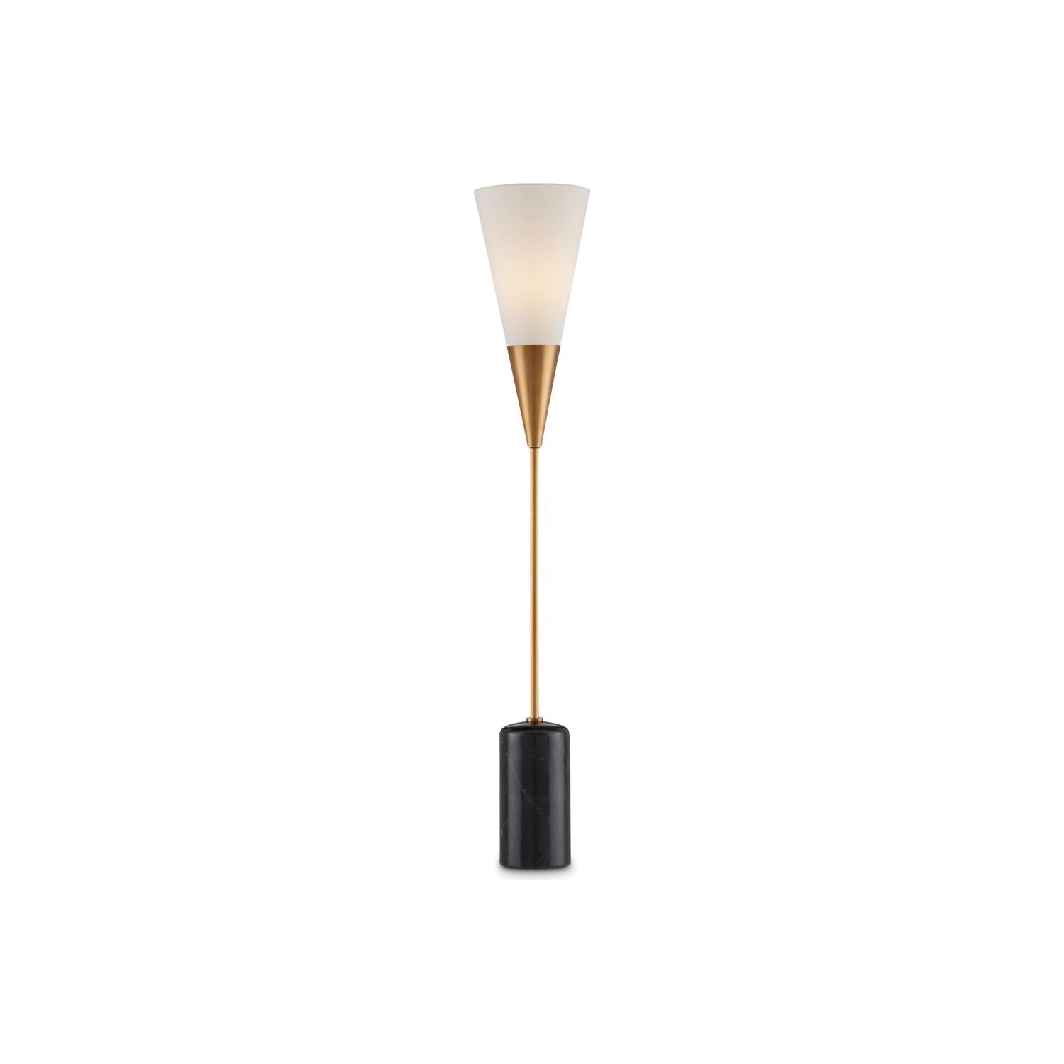 Currey and Company - 6000-0864 - One Light Table Lamp - Martini - Brushed Brass/Natural