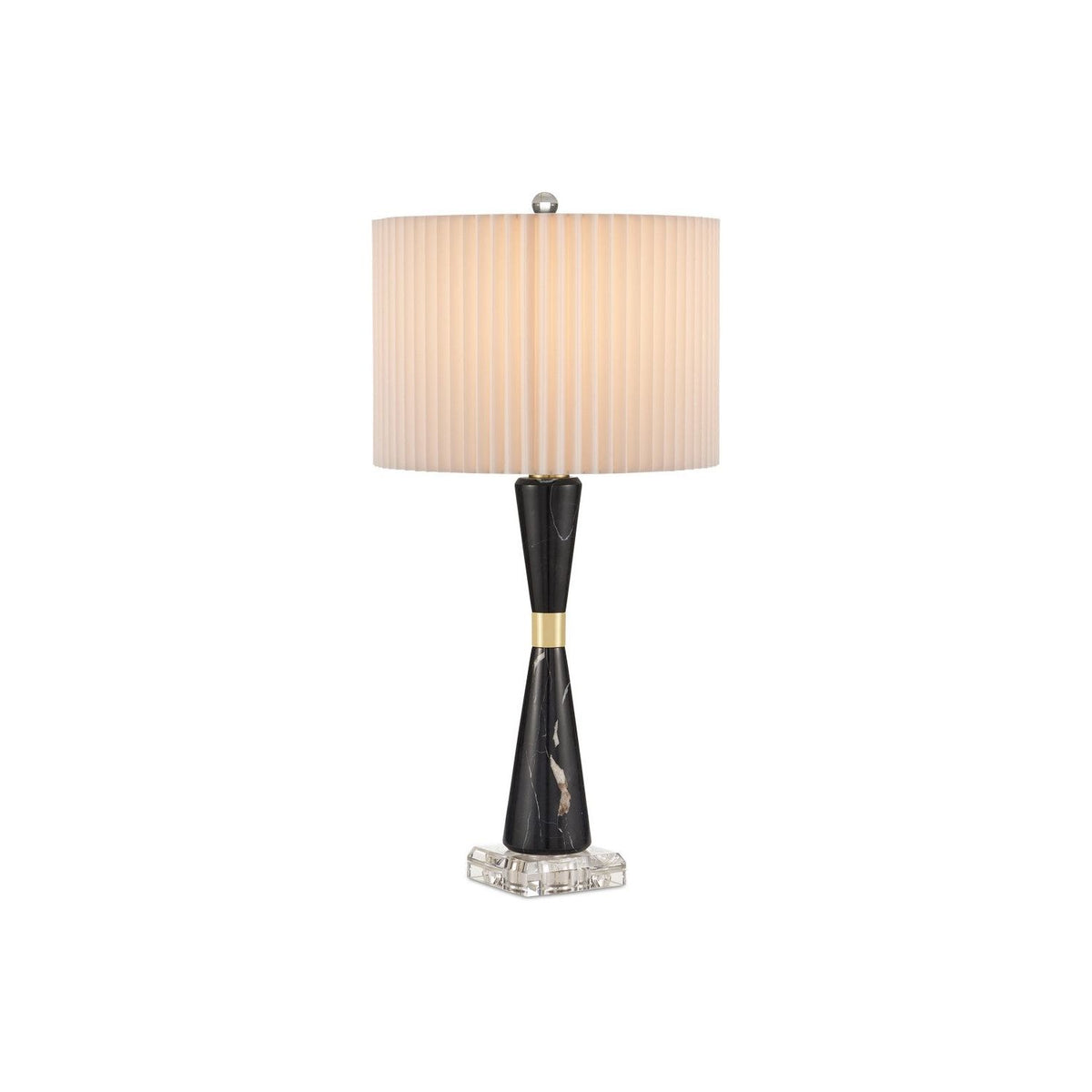 Currey and Company - 6000-0903 - One Light Table Lamp - Edelmar - Natural/Natural Brass/Clear