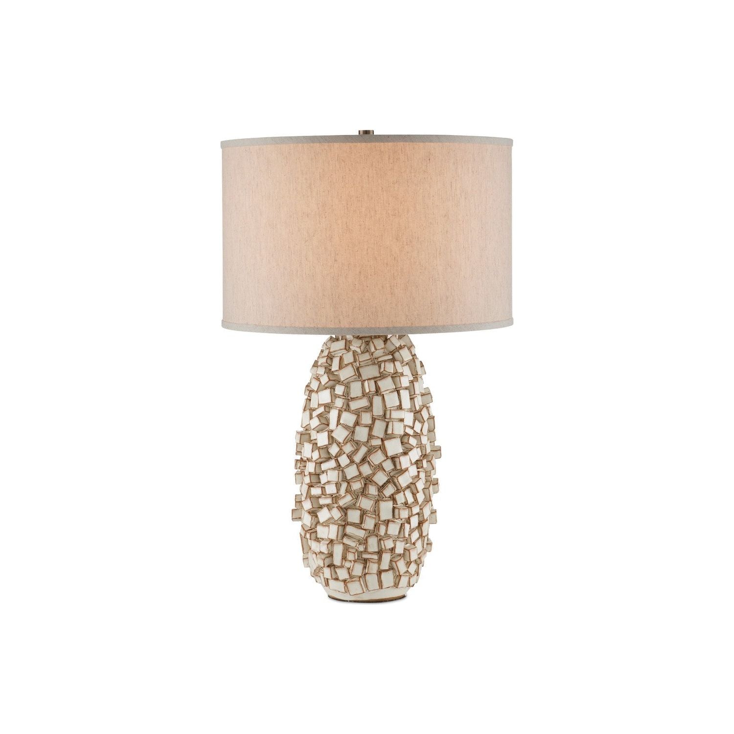 Currey and Company - 6000-0922 - One Light Table Lamp - Sugar Cube - Ivory/Brown