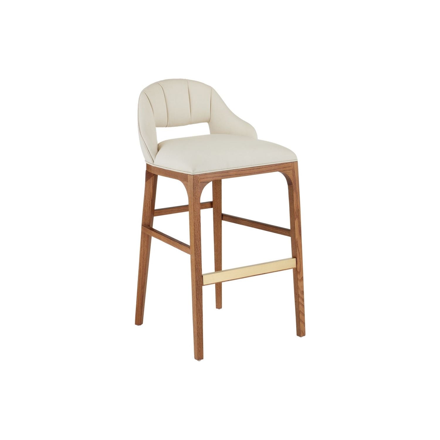 Currey and Company - 7000-0732 - Bar Stool - Inga - Morel Brown/Brushed Brass