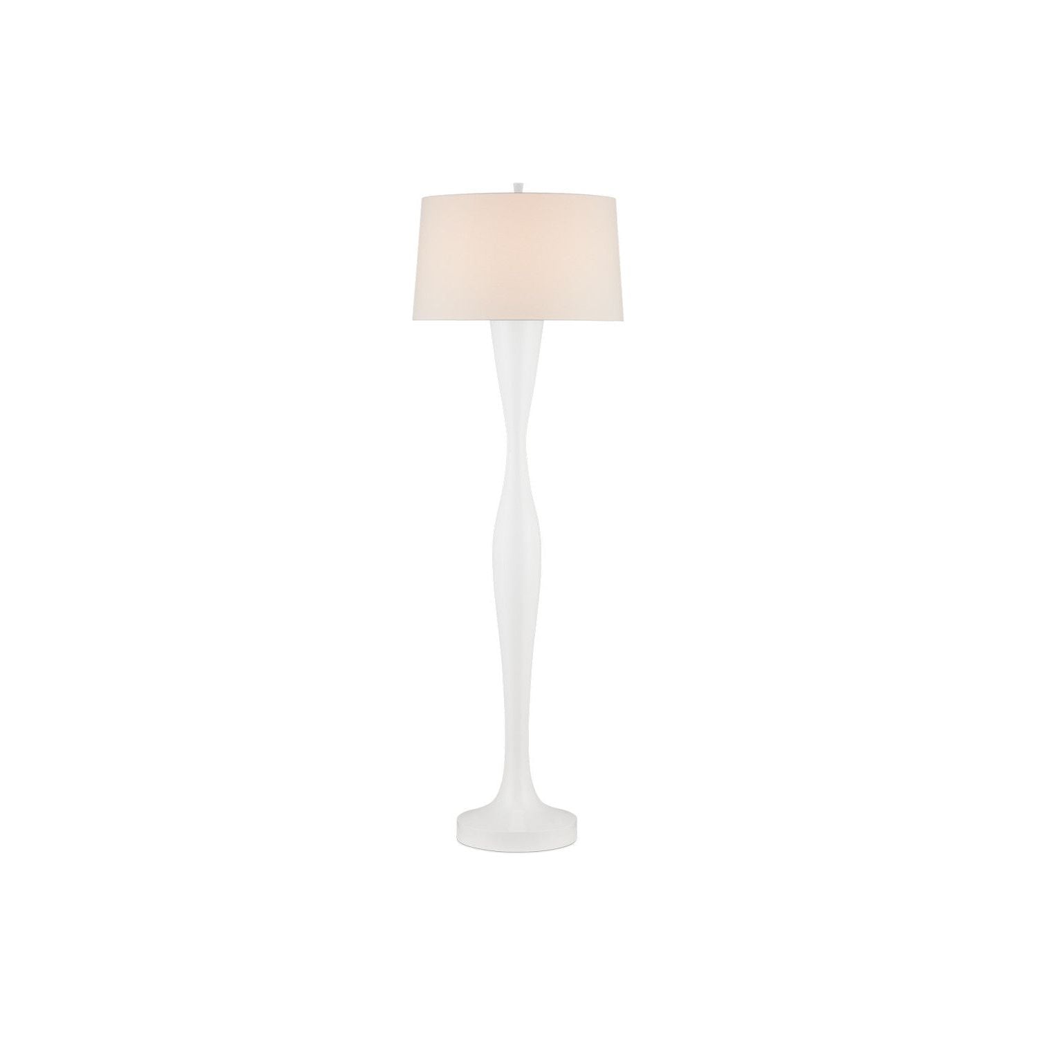 Currey and Company - 8000-0153 - One Light Floor Lamp - Monica - White