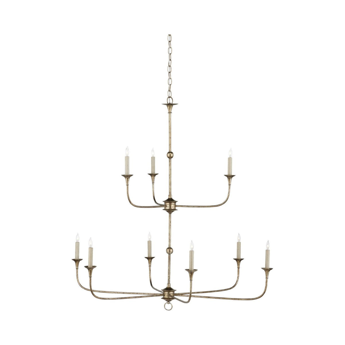 Currey and Company - 9000-1129 - Nine Light Chandelier - Nottaway - Pyrite Bronze