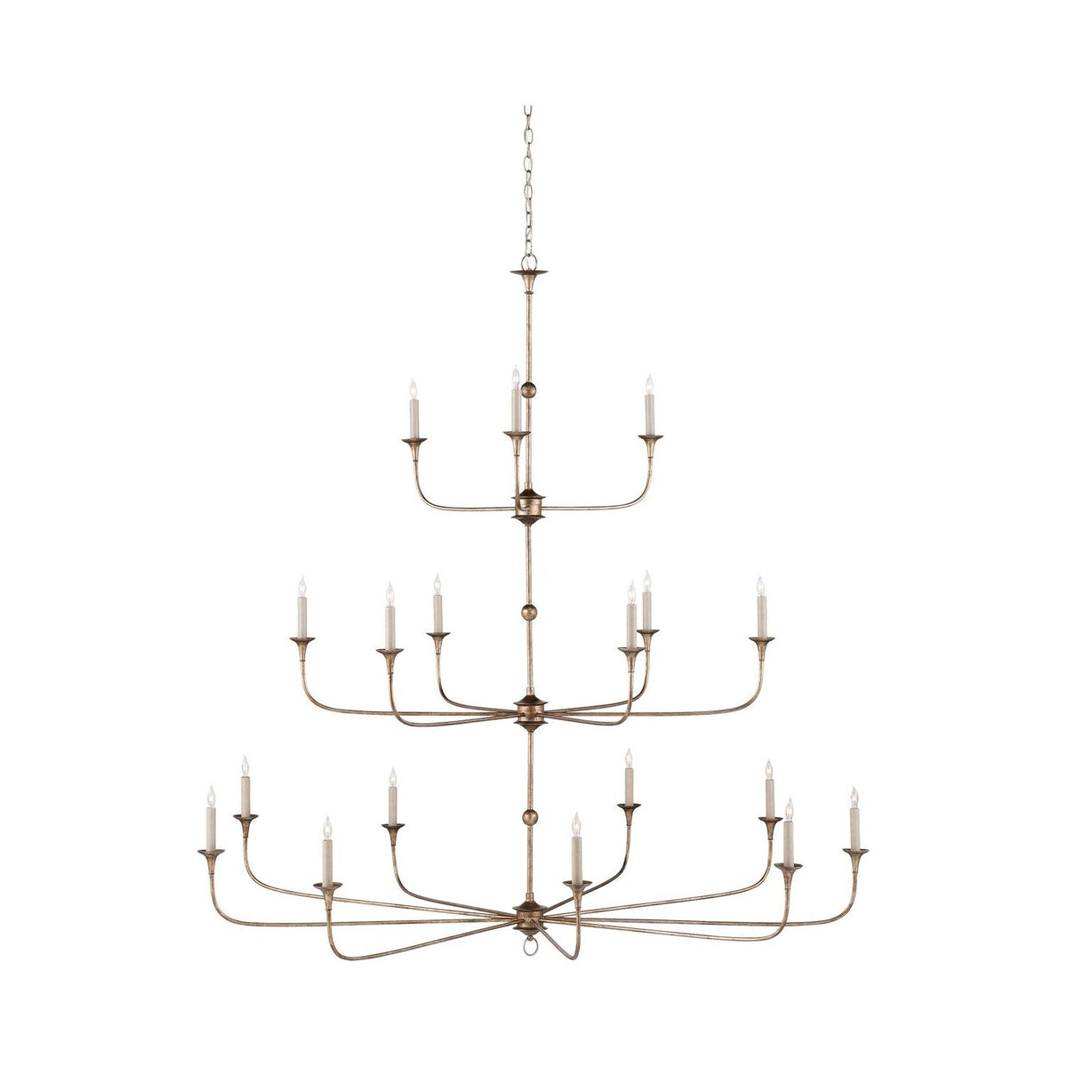 Currey and Company - 9000-1130 - 18 Light Chandelier - Nottaway - Pyrite Bronze