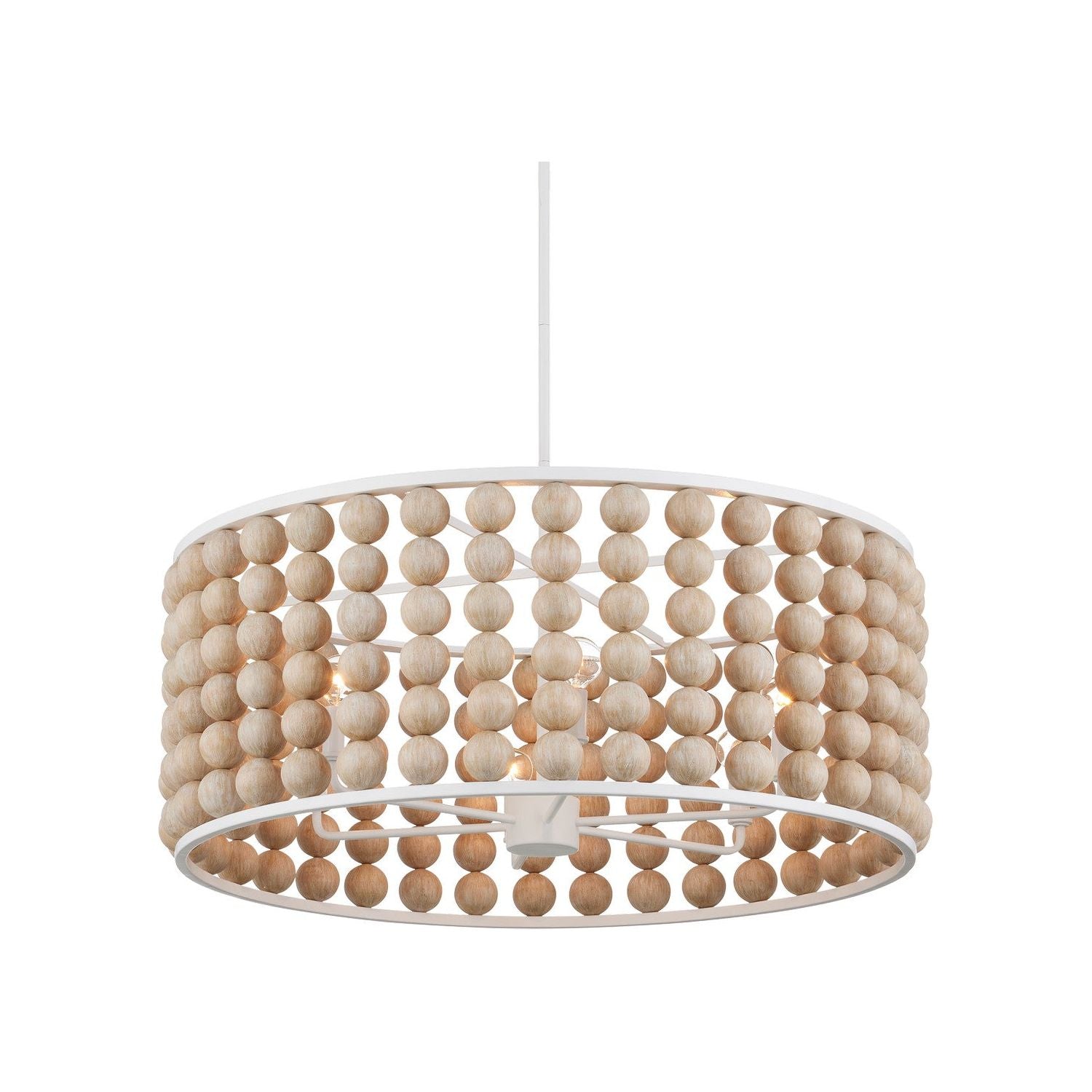 Currey and Company - 9000-1139 - Six Light Chandelier - Holcroft - Sandstone/Sugar White