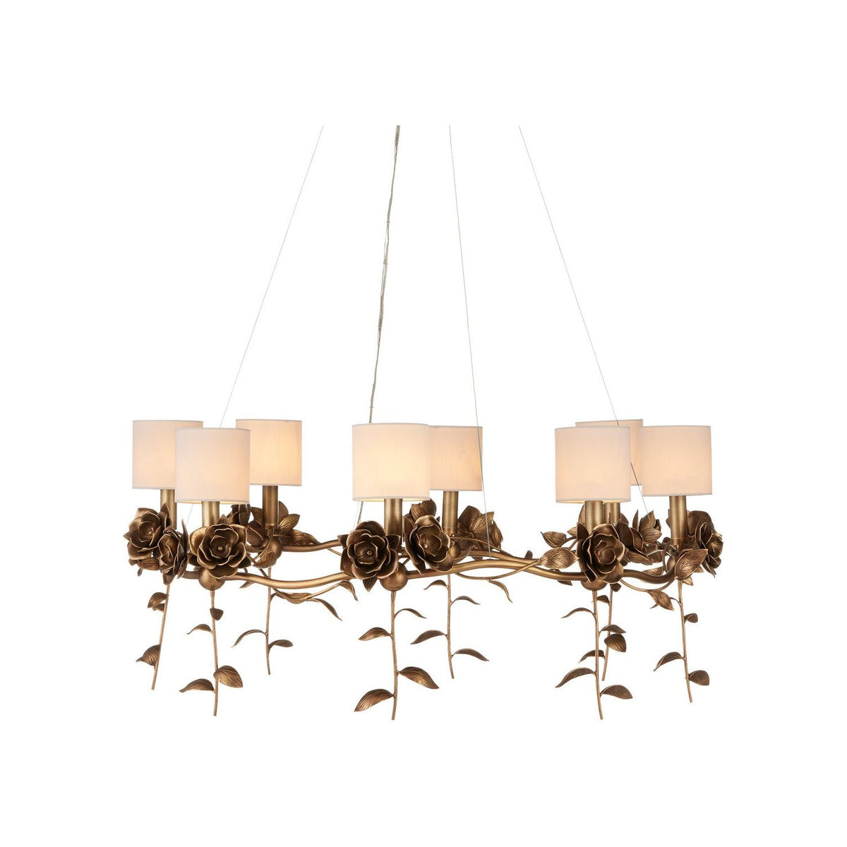 Currey and Company - 9000-1160 - Eight Light Chandelier - Rosabel - Antique Brass