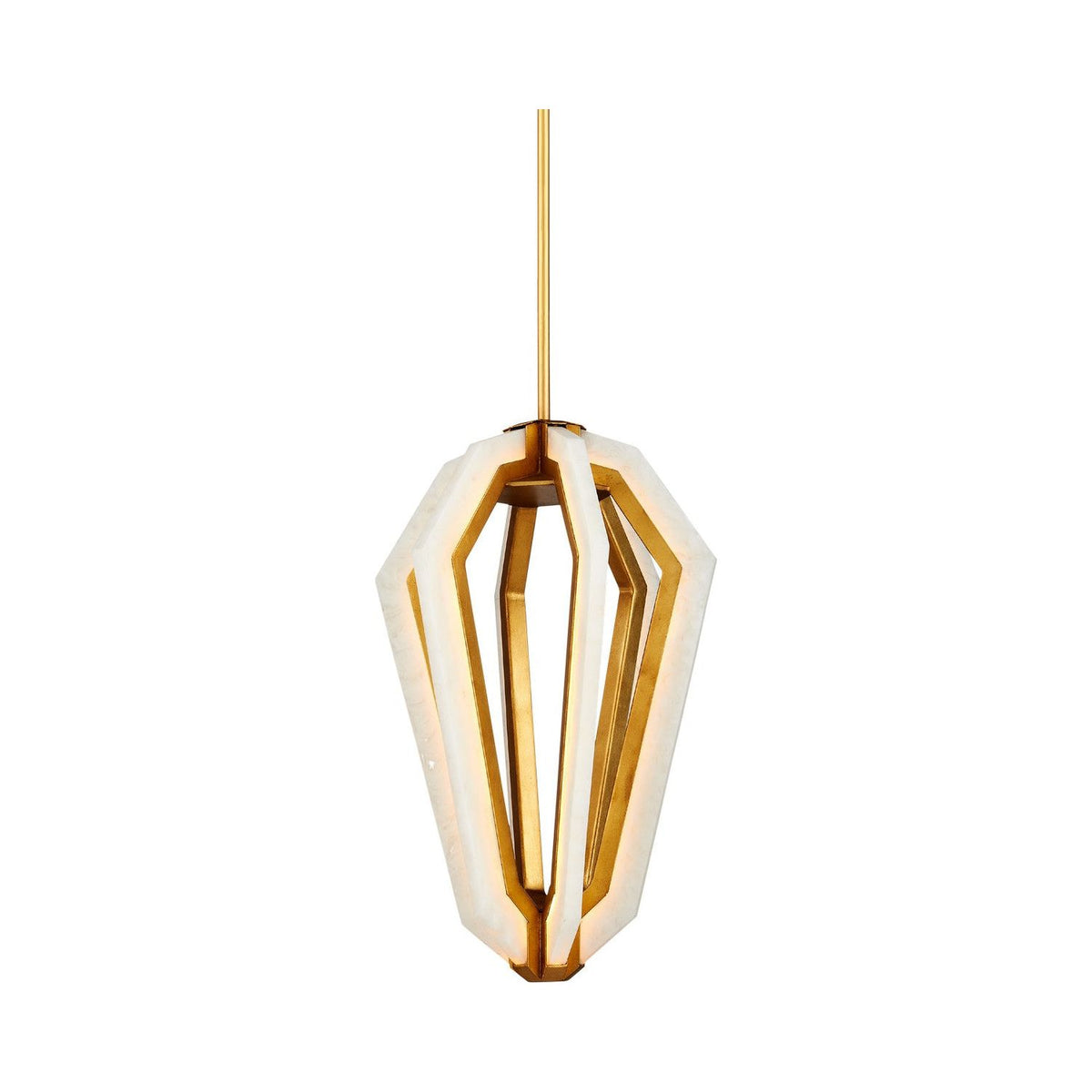 Currey and Company - 9000-1156 - LED Pendant - Riviere - Natural/Contemporary Gold Leaf