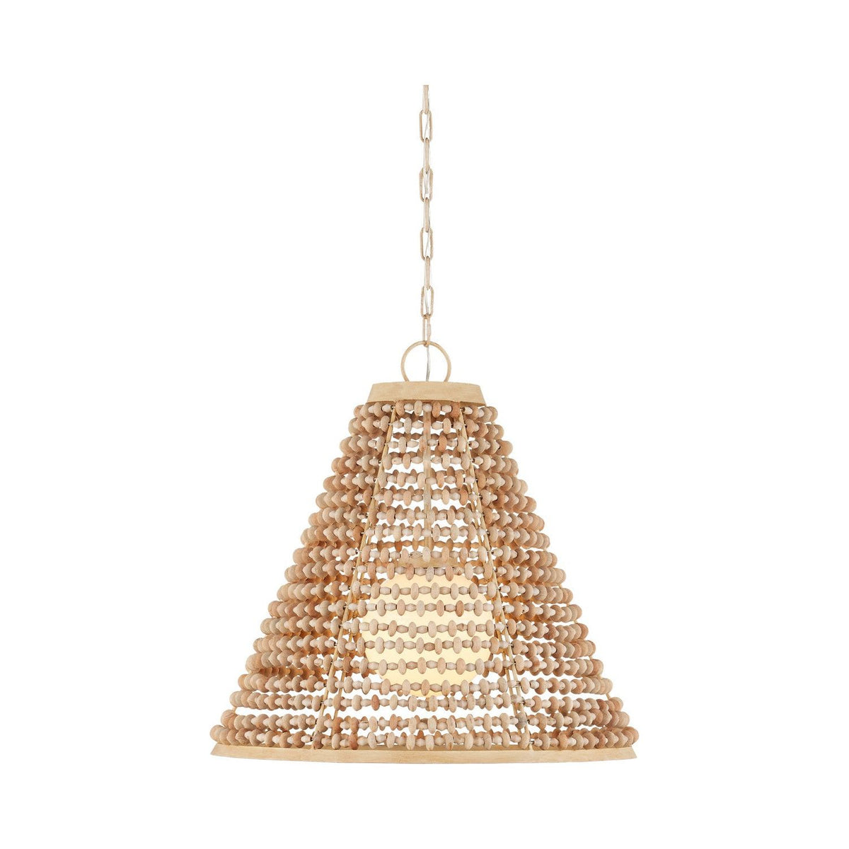 Currey and Company - 9000-1166 - One Light Pendant - Pendulum - Natural/Coco Cream/White