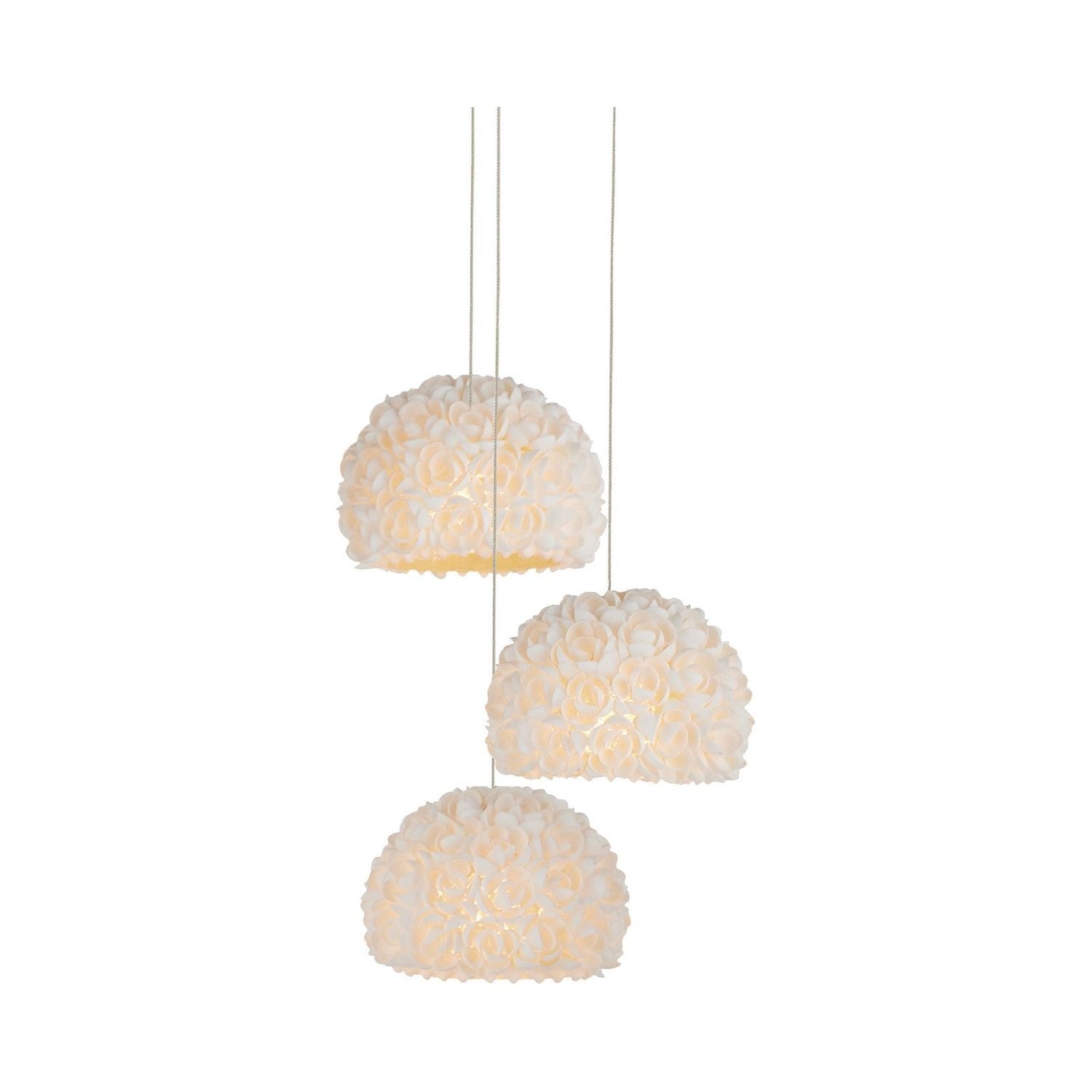 Currey and Company - 9000-1178 - Three Light Pendant - Virtu - Natural