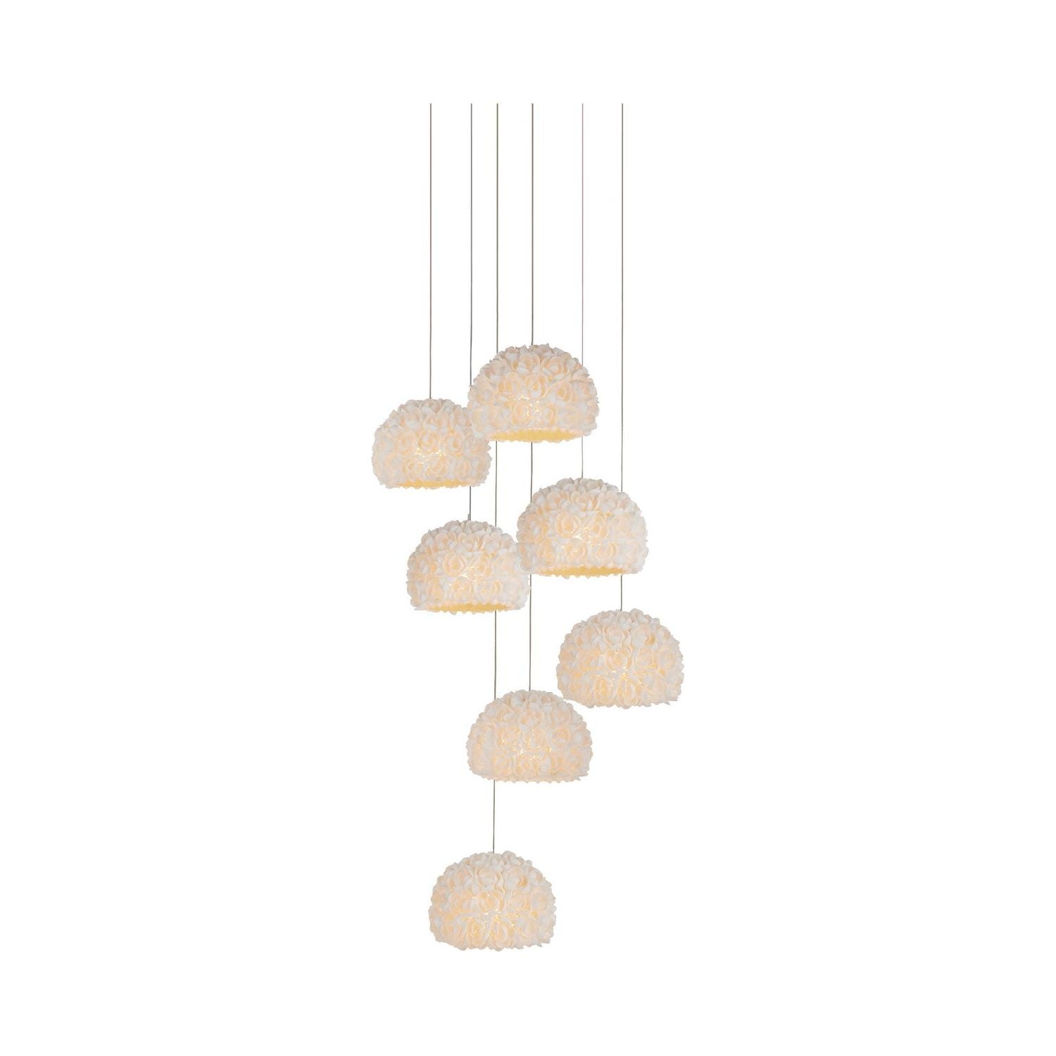 Currey and Company - 9000-1179 - Seven Light Pendant - Virtu - Natural