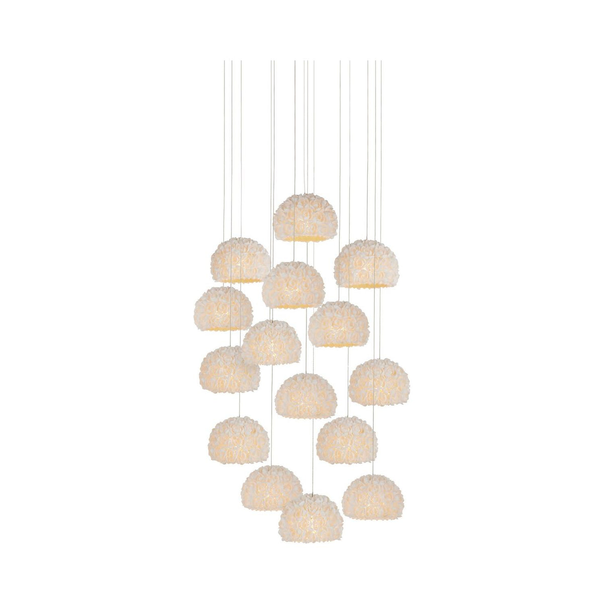 Currey and Company - 9000-1180 - 15 Light Pendant - Virtu - Natural