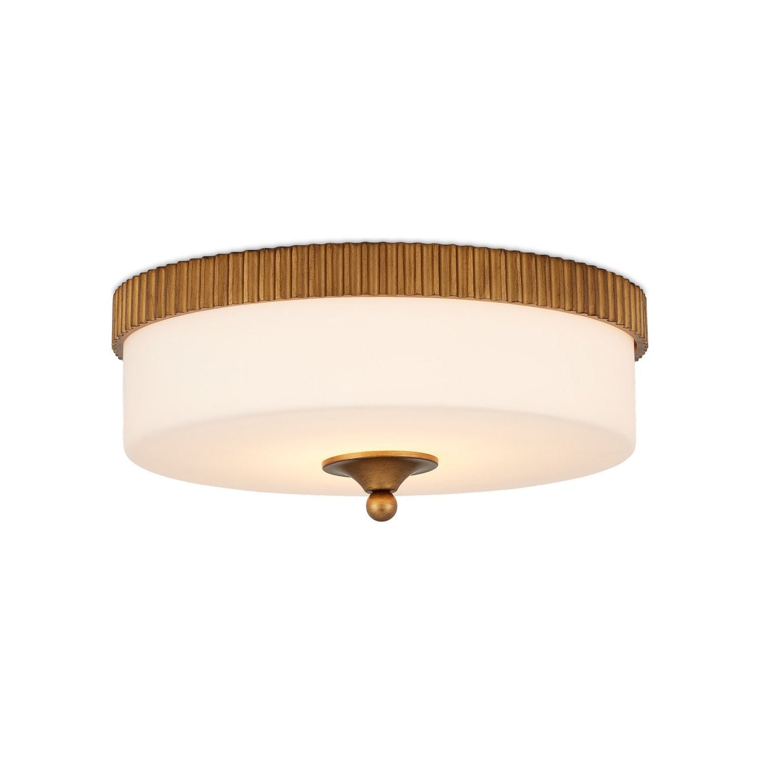 Currey and Company - 9999-0074 - One Light Flush Mount - Bryce - Gold/White