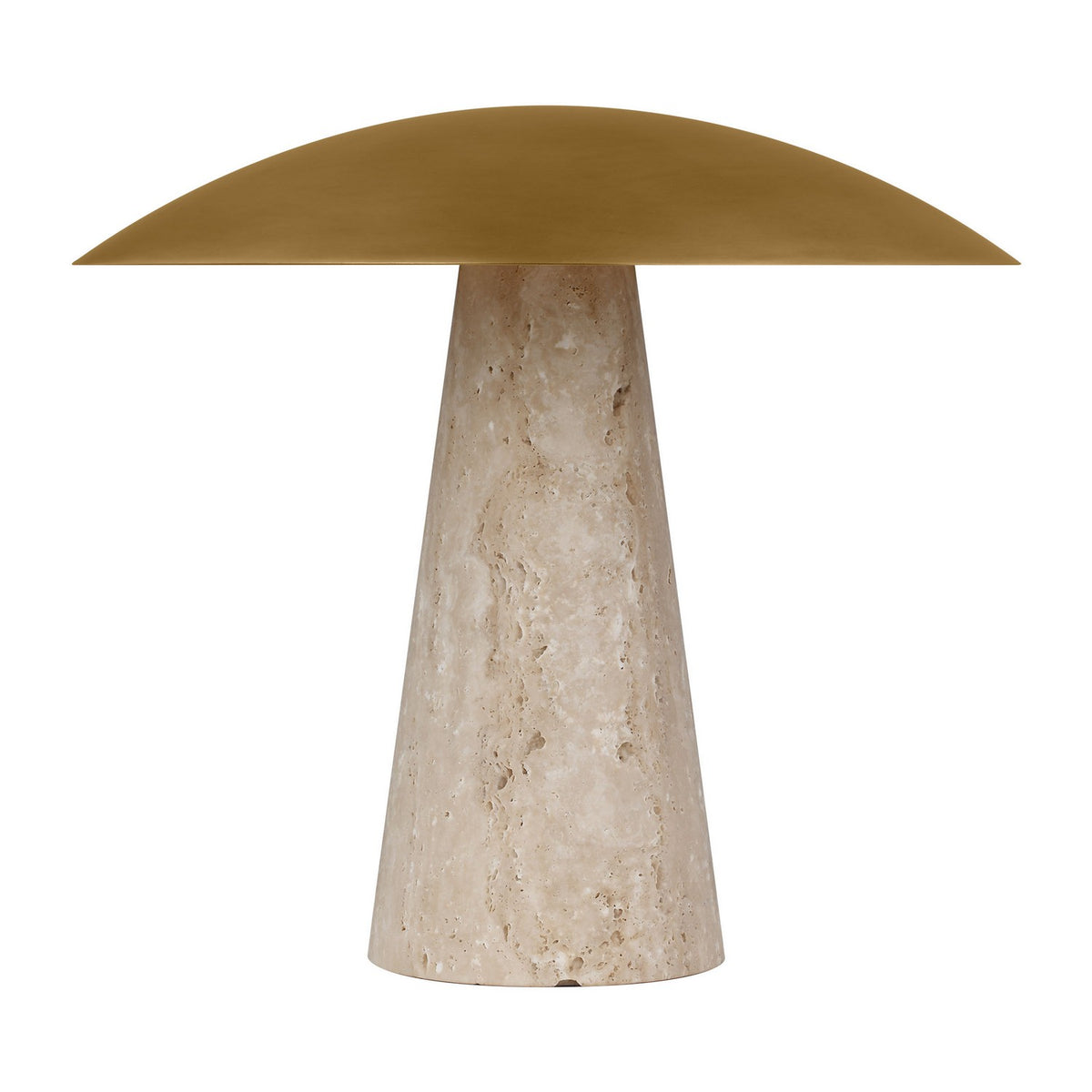 Visual Comfort Modern - SLTB34327NB/NT - LED Table Lamp - Aegis - Natural Brass/Natural Travertine