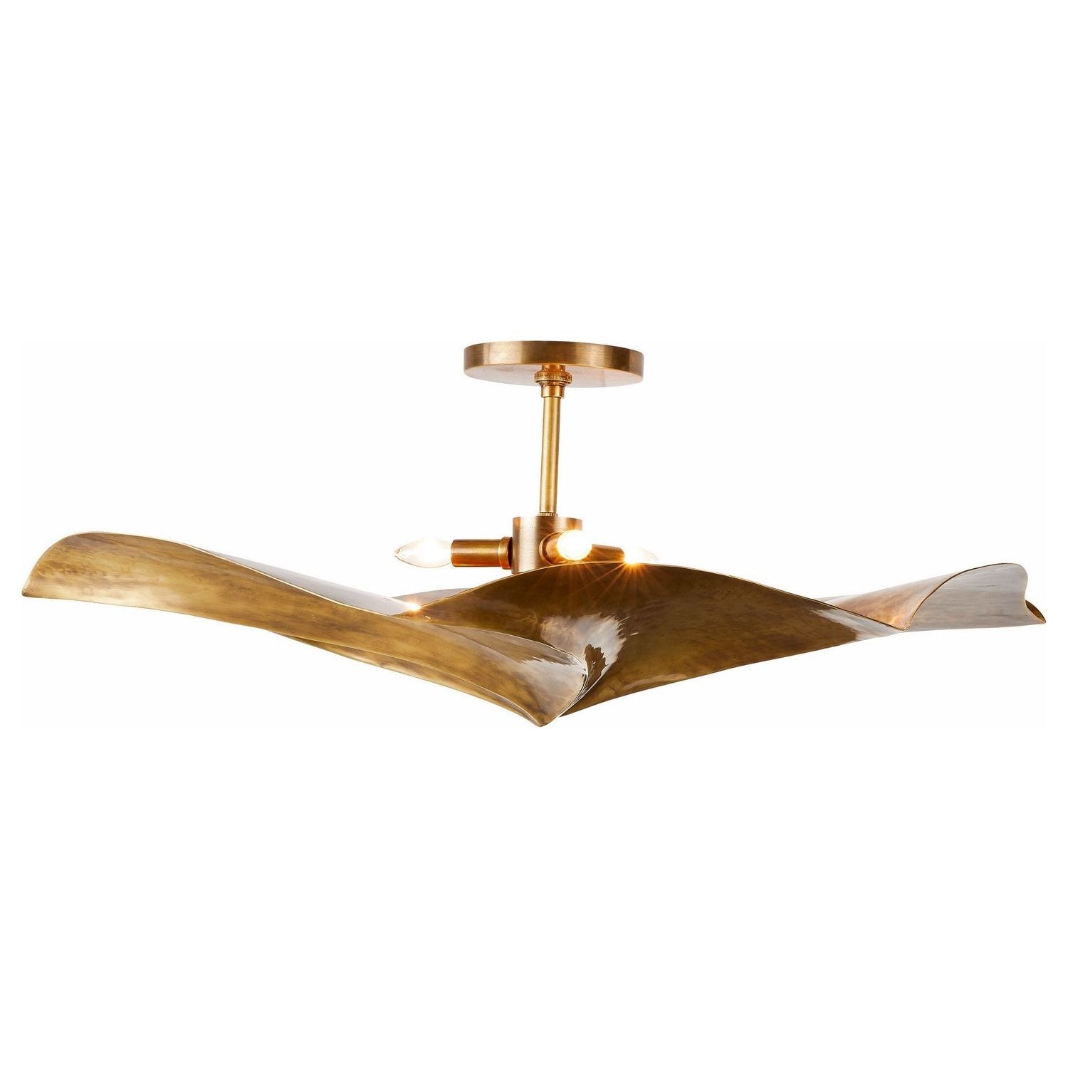 Arteriors - DFI05 - Three Light Flush Mount - Daniella - Vintage Brass