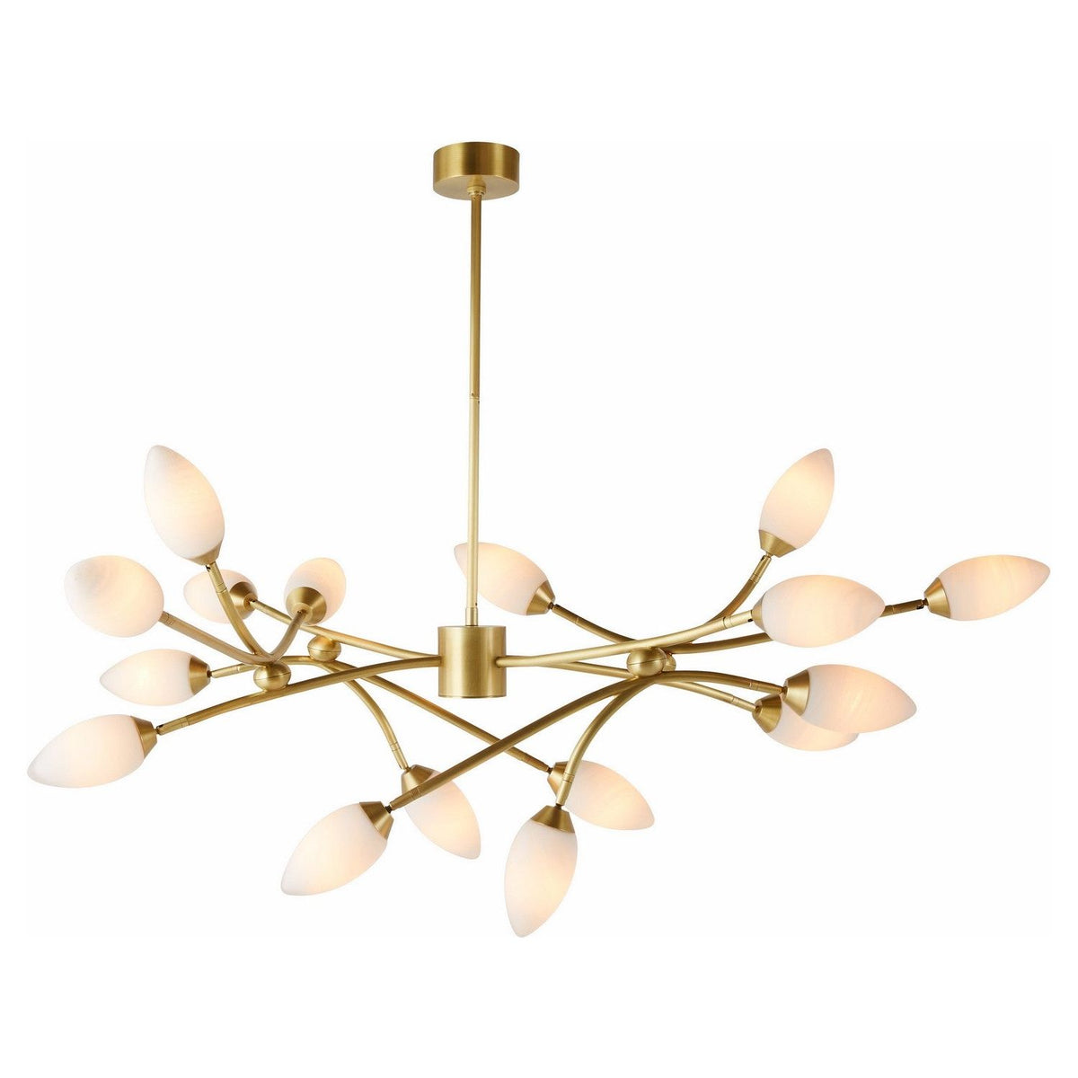 Arteriors - DLC22 - 16 Light Chandelier - Ember - Antique Brass/Matte Swirl