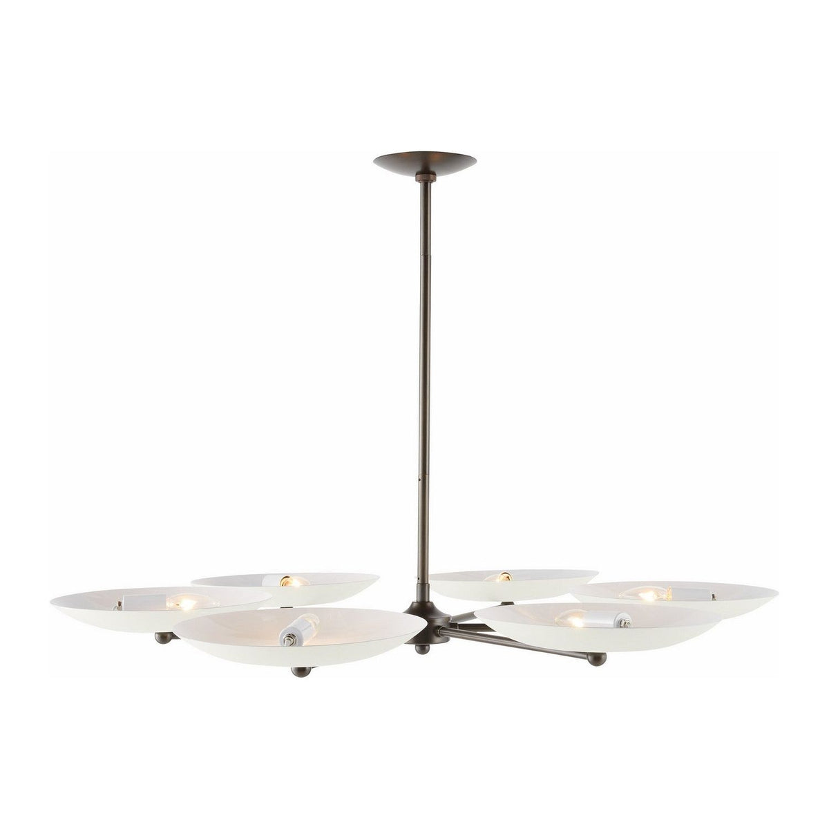 Arteriors - DLC27 - Six Light Chandelier - Griffith - Bone/English Bronze