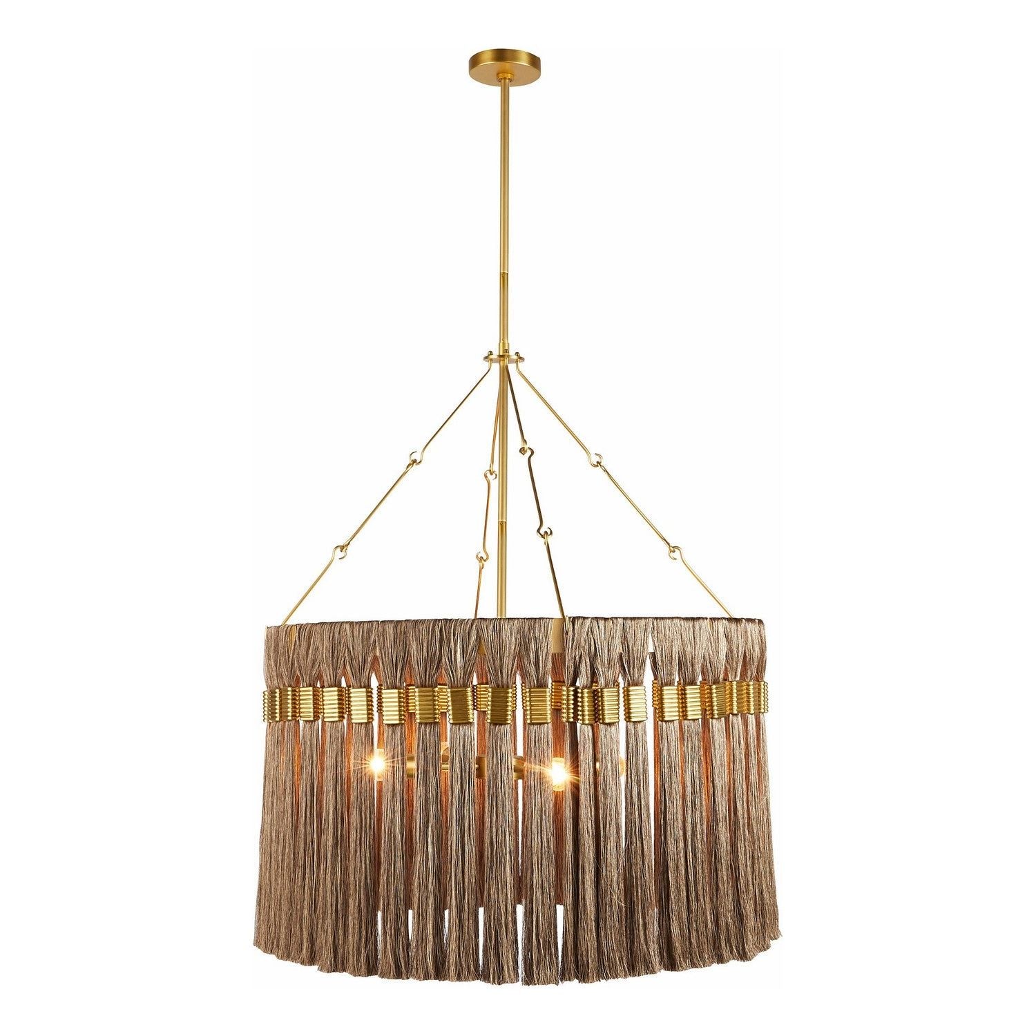 Arteriors - DMC24 - Four Light Chandelier - Dutchess - Gold and Gray/Antique Brass