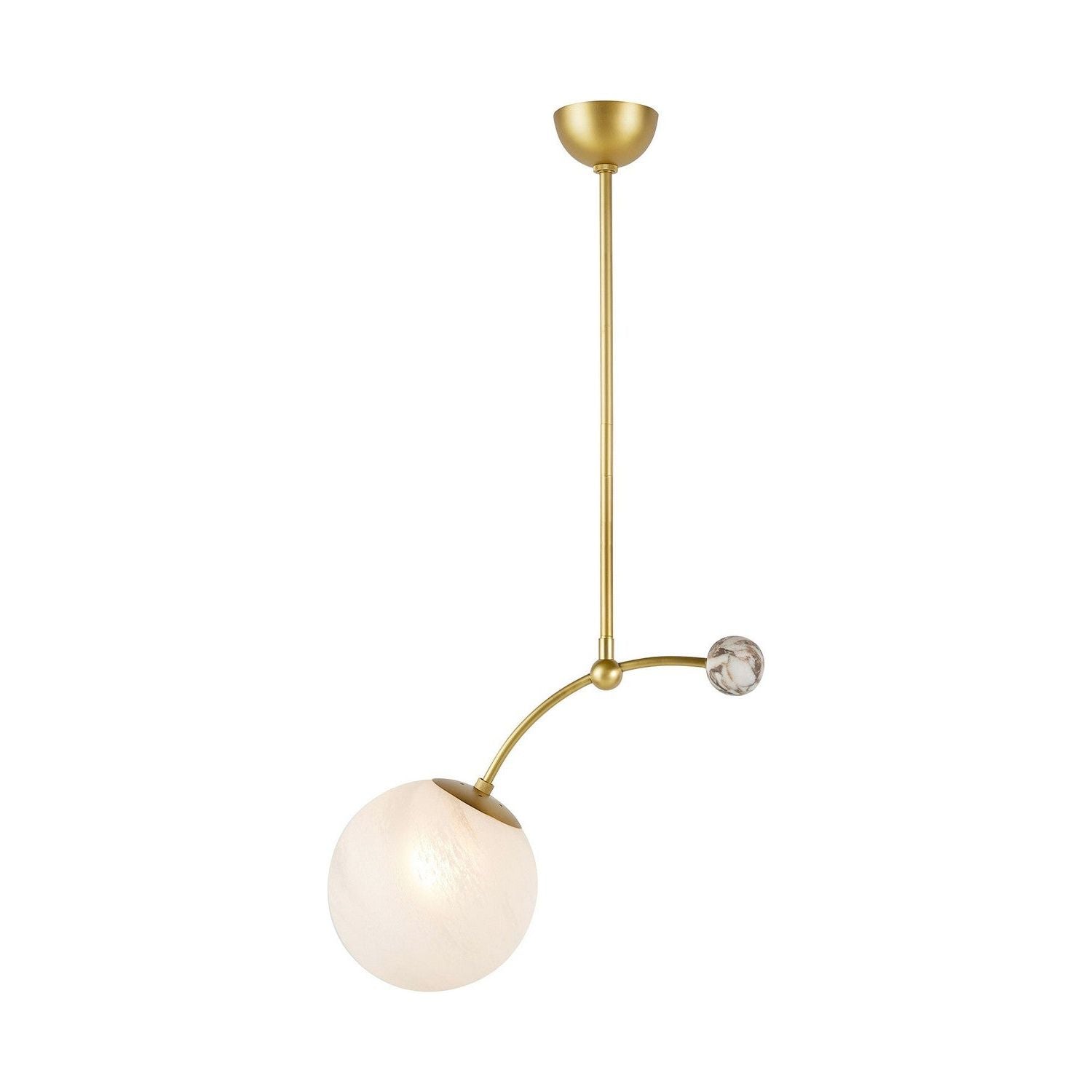 Arteriors - DPC14 - One Light Pendant - Christina - Matte Swirl/Antique Brass/Natural