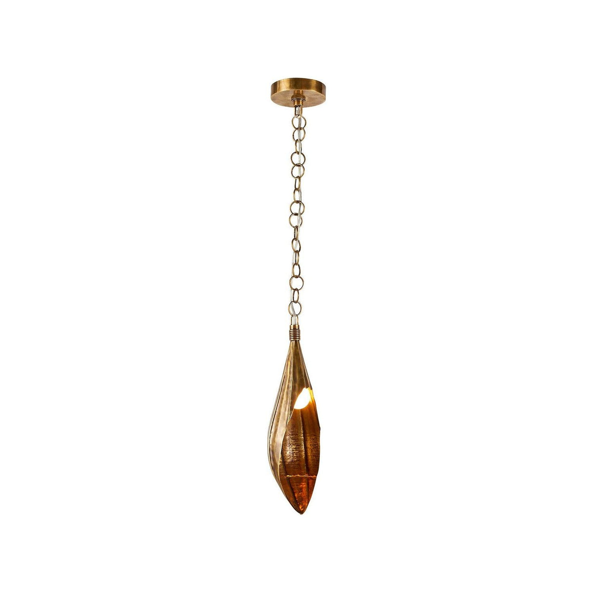 Arteriors - DPI09 - One Light Pendant - Clayton - Vintage Brass