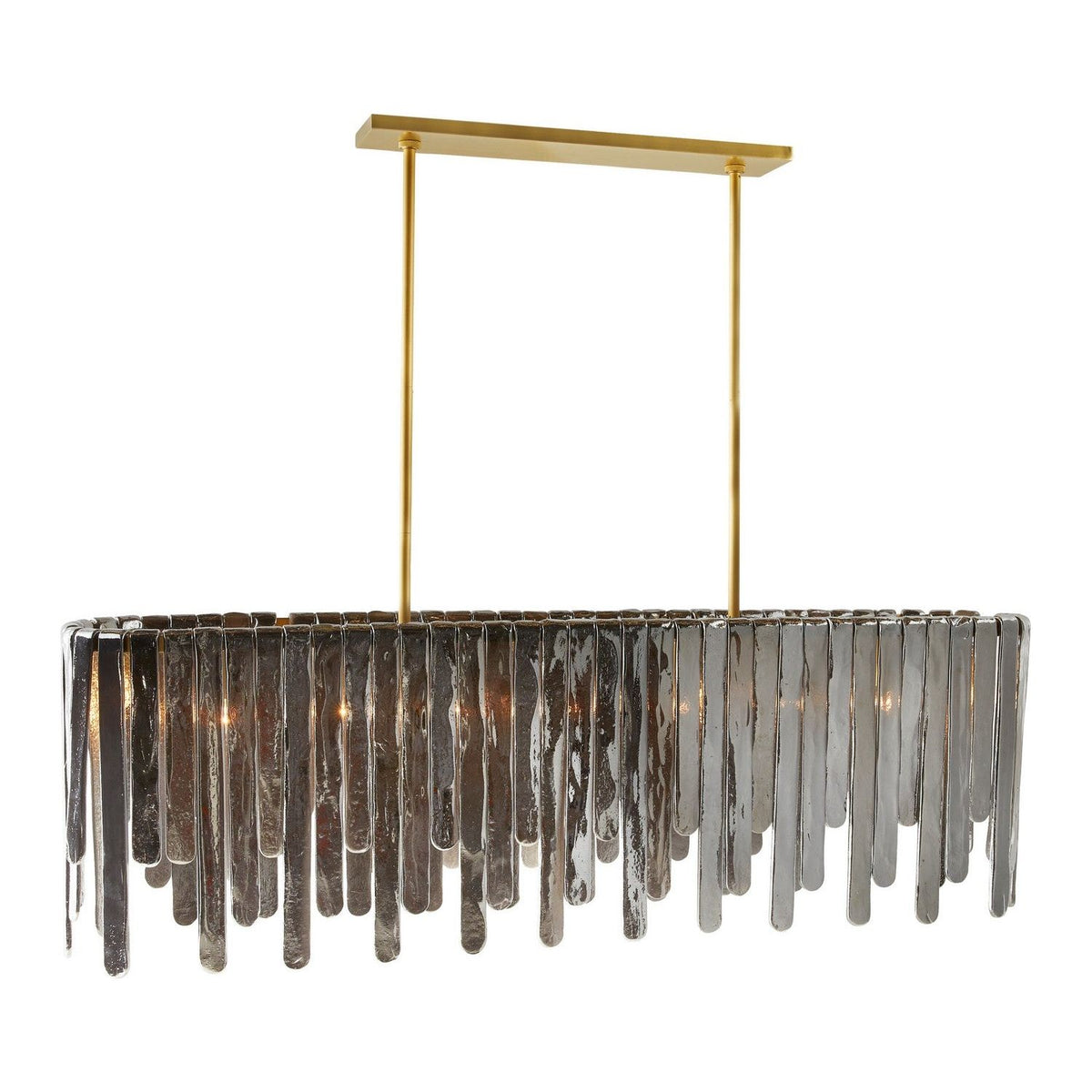 Arteriors - DRC11 - Seven Light Chandelier - Leighton - Smoke Luster/Antique Brass